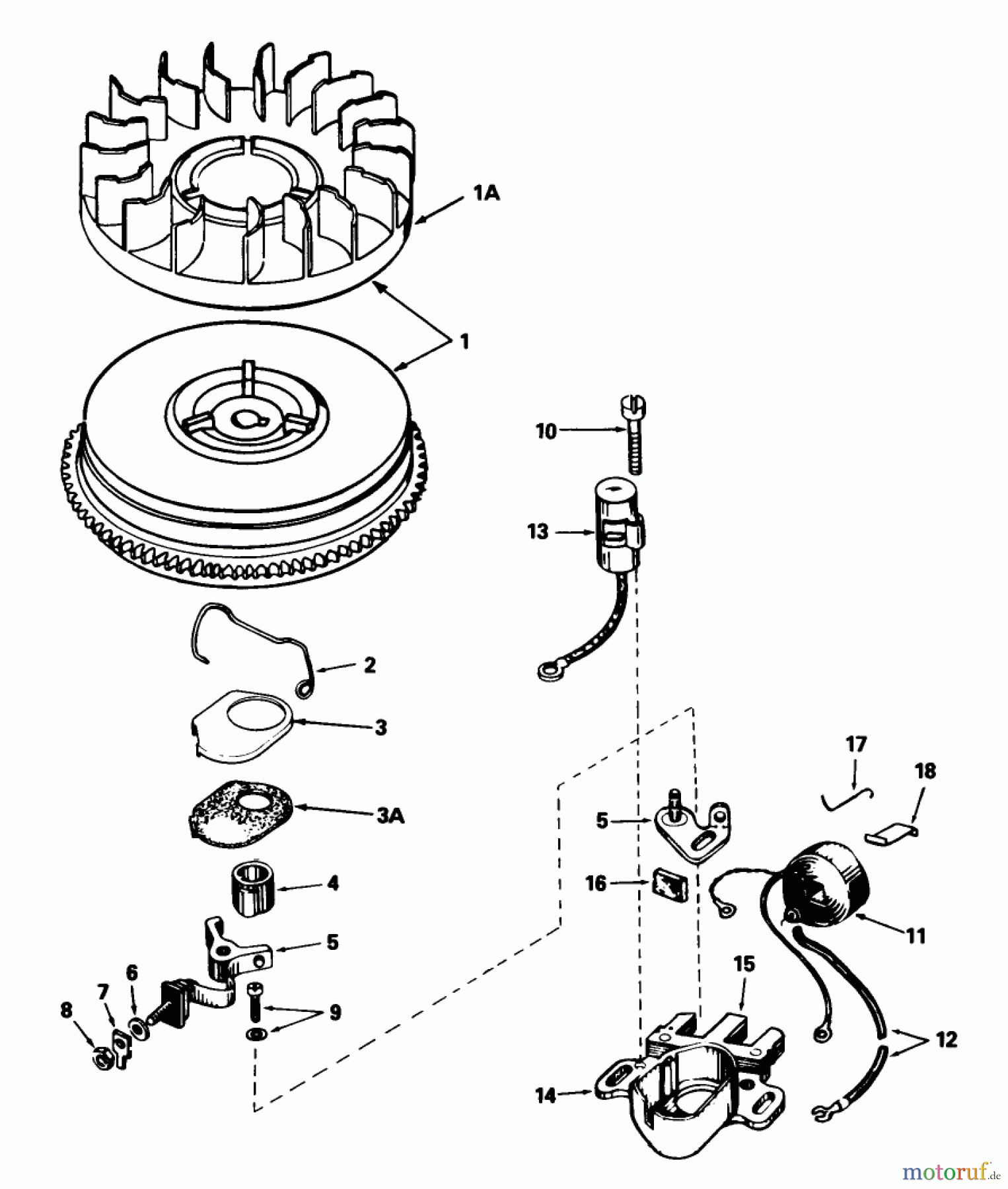  Toro Neu Snow Blowers/Snow Throwers Seite 1 38015 (421) - Toro 421 Snowthrower, 1983 (3000001-3999999) MAGNETO NO. 610944A