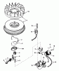 Toro 38015 (421) - 421 Snowthrower, 1981 (1000001-1999999) Ersatzteile MAGNETO NO. 610944A