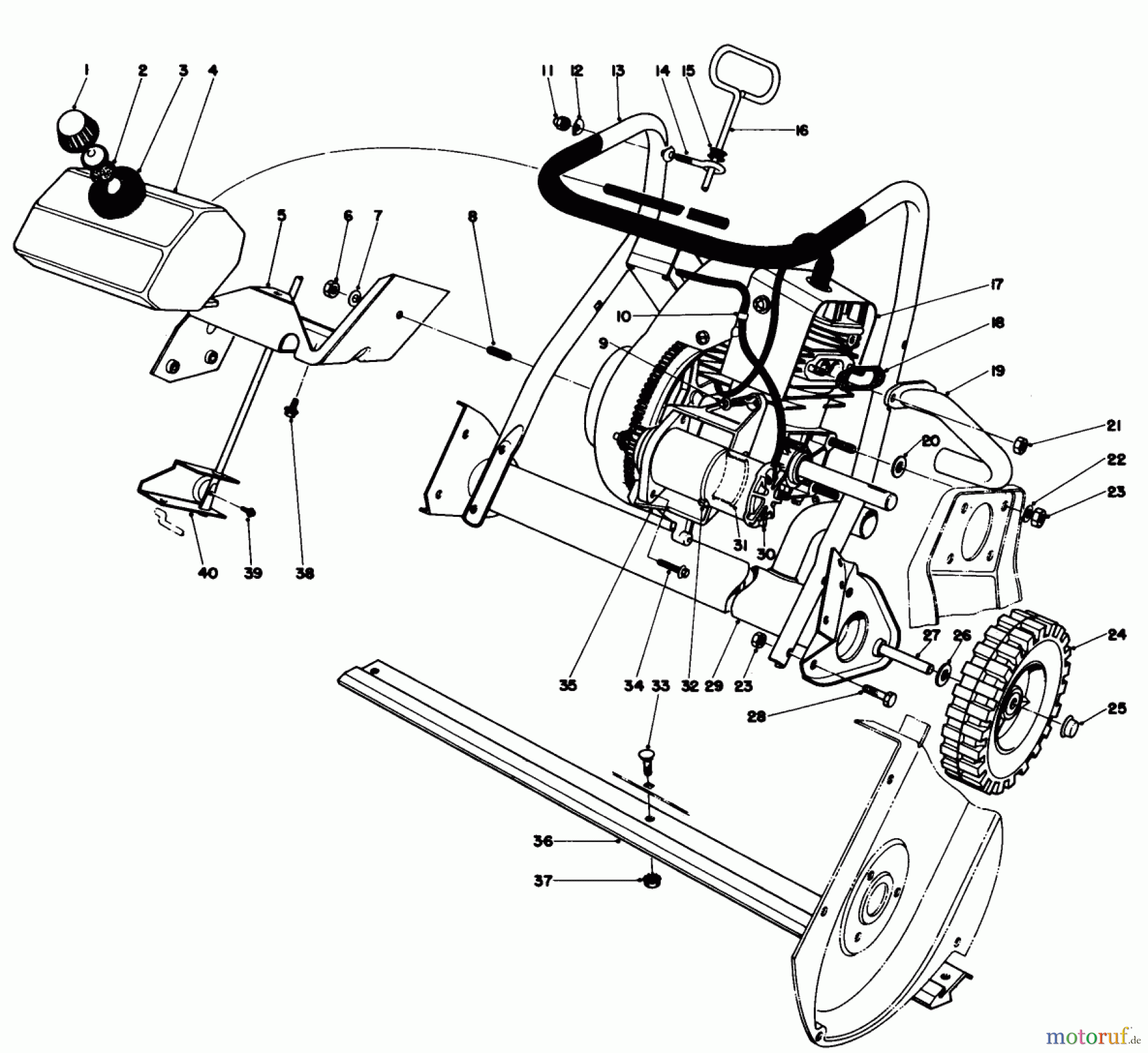 Toro Neu Snow Blowers/Snow Throwers Seite 1 38030 - Toro Snow Master 20, 1978 (8000001-8999999) ENGINE ASSEMBLY (MODEL 38030)