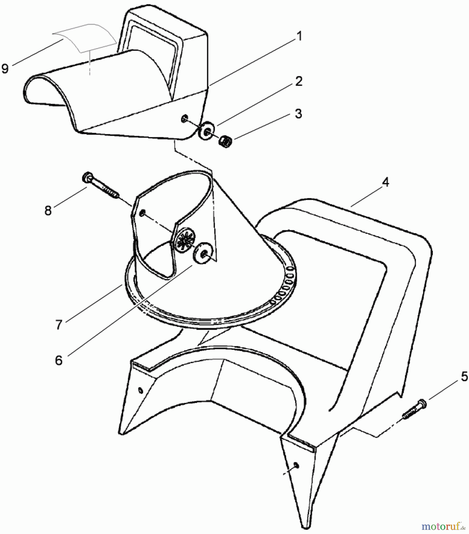 Toro Neu Snow Blowers/Snow Throwers Seite 1 38025 (1800) - Toro 1800 Power Curve Snowthrower, 2011 (311000001-311999999) CHUTE ASSEMBLY