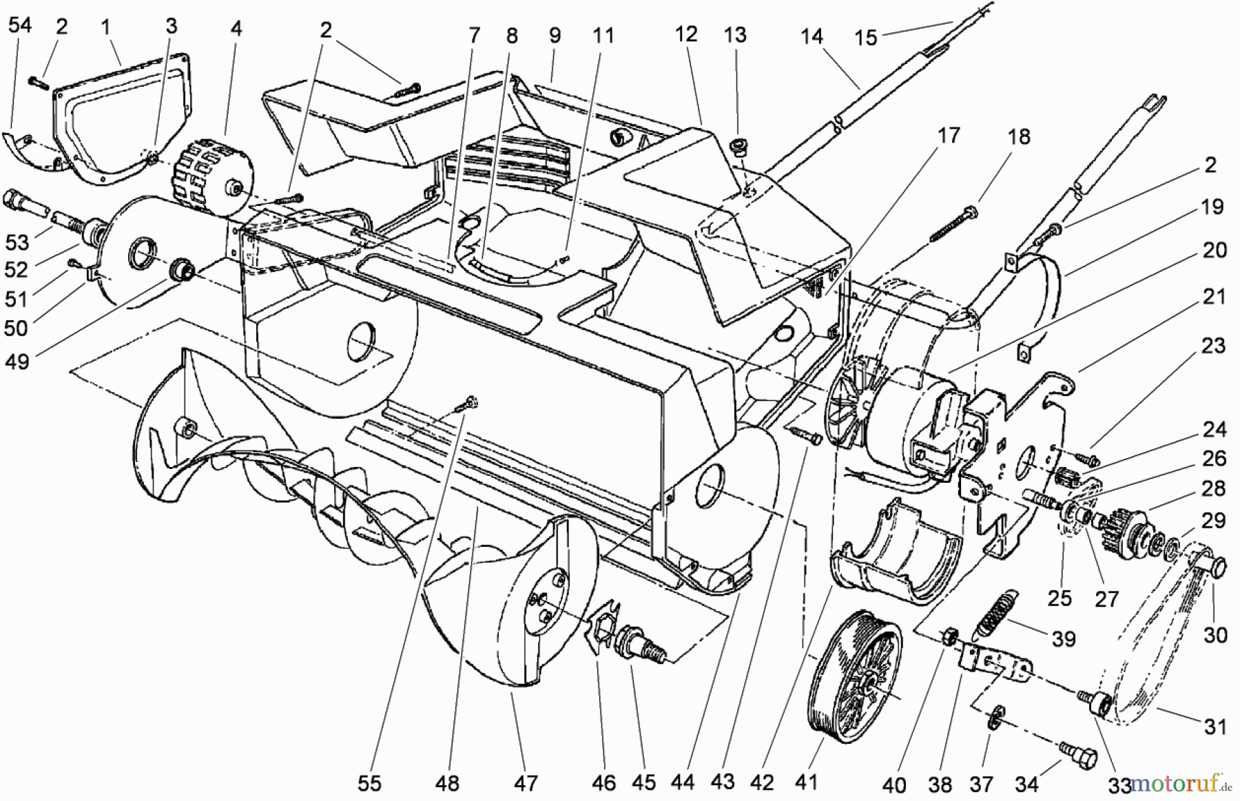  Toro Neu Snow Blowers/Snow Throwers Seite 1 38025 (1800) - Toro 1800 Power Curve Snowthrower, 2011 (311000001-311999999) HOUSING AND ROTOR ASSEMBLY