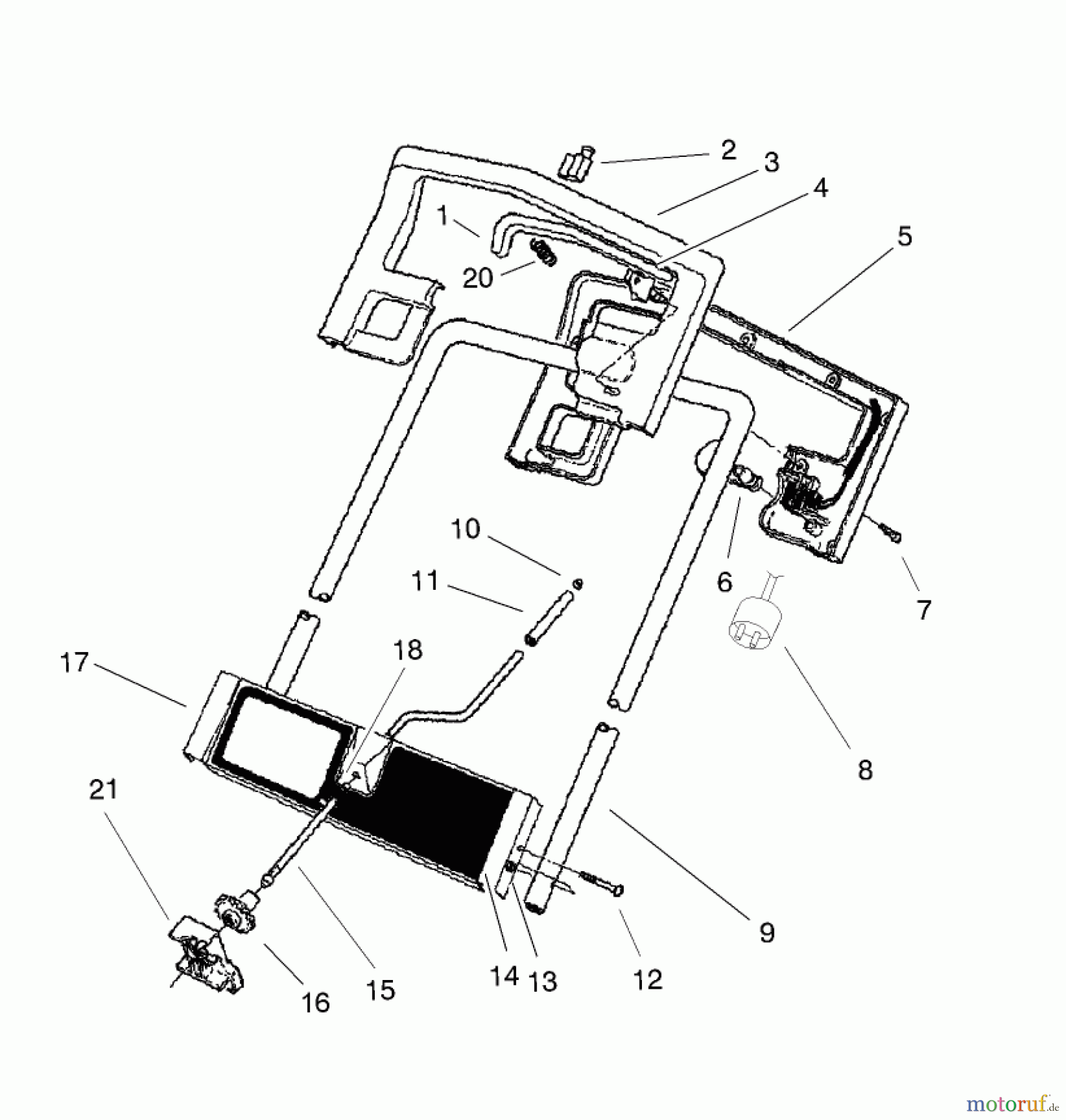 Toro Neu Snow Blowers/Snow Throwers Seite 1 38026 (1800) - Toro 1800 Power Curve Snowthrower, 2009 (290000001-290001000) HANDLE ASSEMBLY