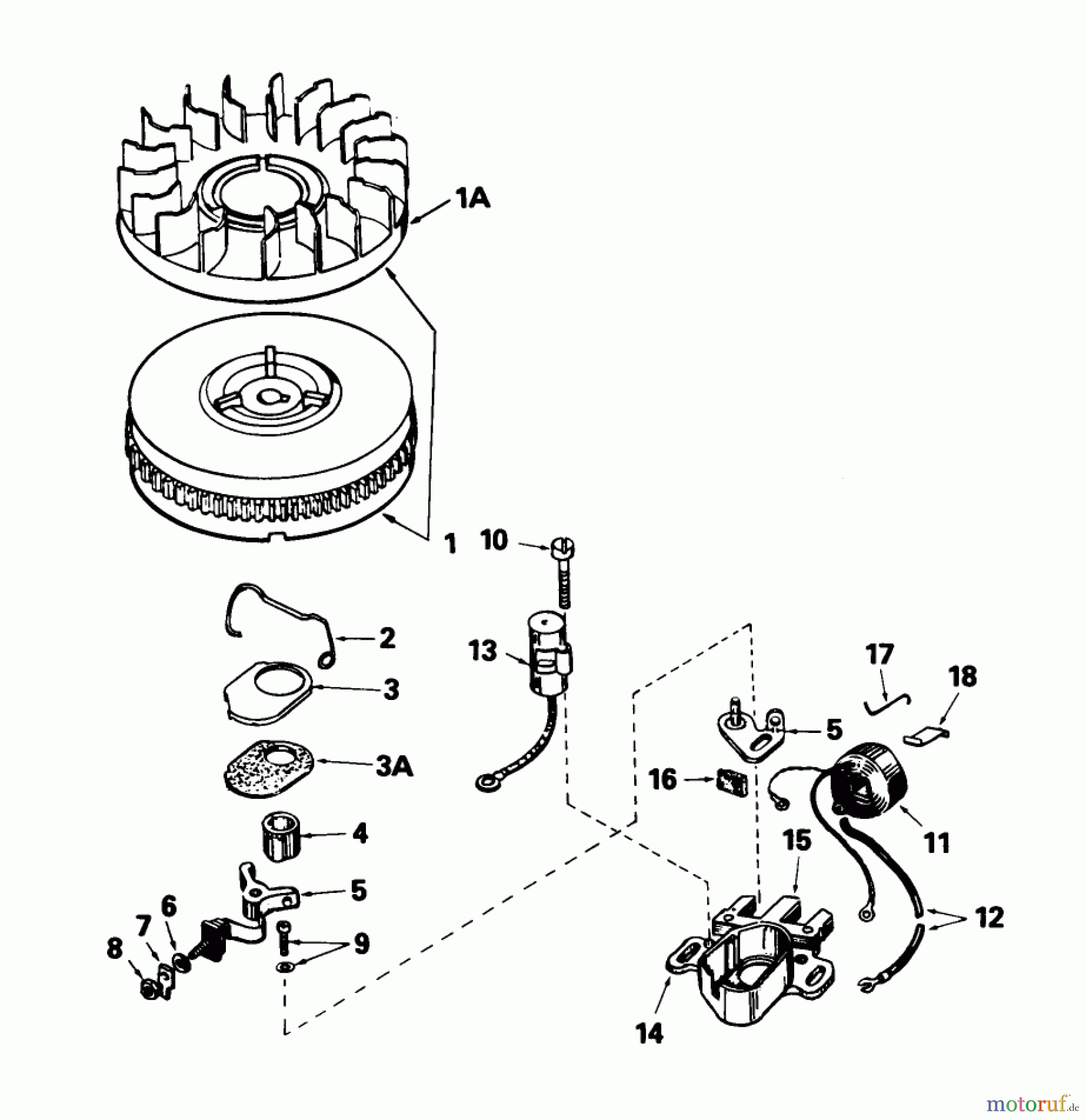 Toro Neu Snow Blowers/Snow Throwers Seite 1 38035 (3521) - Toro 3521 Snowthrower, 1984 (4000001-4999999) MAGNETO NO. 611030