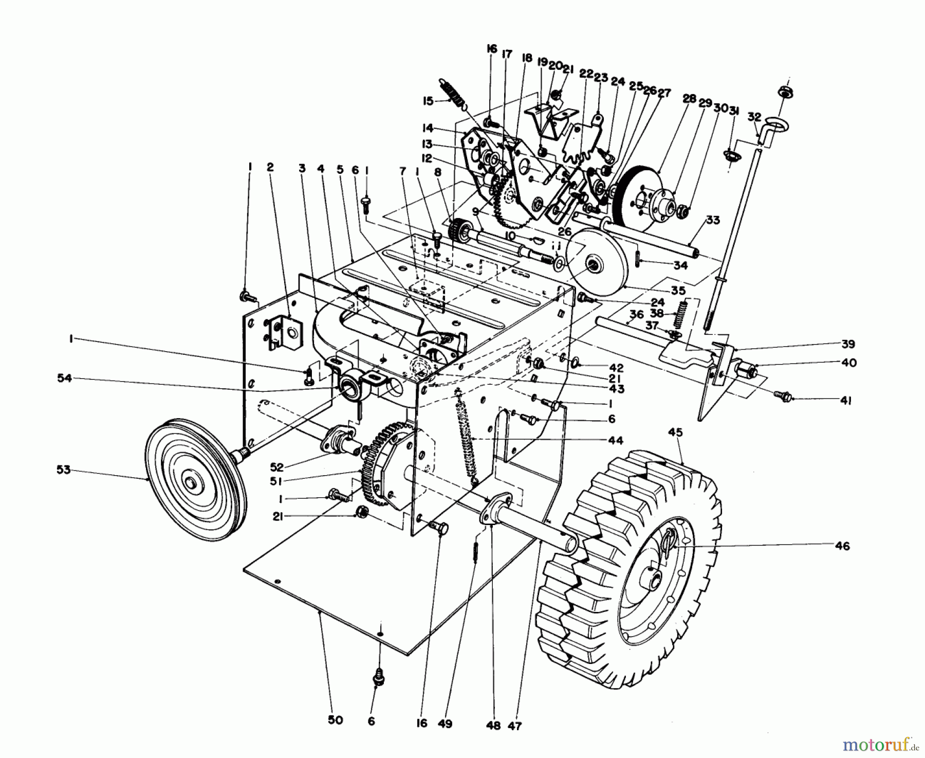Toro Neu Snow Blowers/Snow Throwers Seite 1 38035 (3521) - Toro 3521 Snowthrower, 1984 (4000001-4999999) TRACTION ASSEMBLY