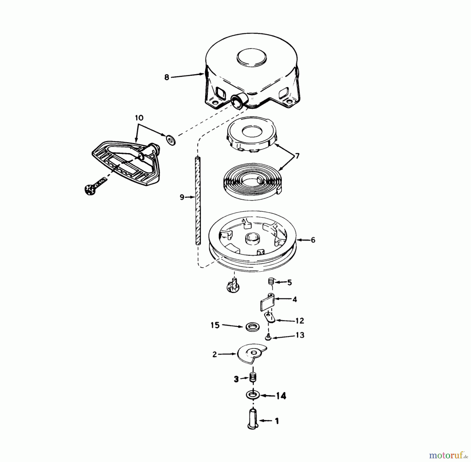 Toro Neu Snow Blowers/Snow Throwers Seite 1 38035 (3521) - Toro 3521 Snowthrower, 1987 (7000001-7999999) REWIND STARTER NO. 590604