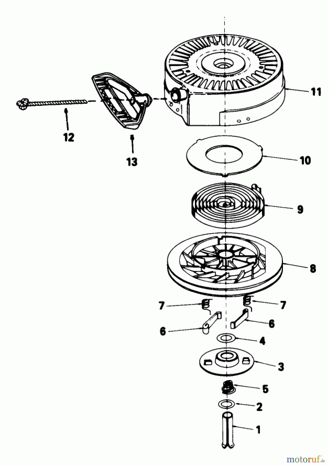 Toro Neu Snow Blowers/Snow Throwers Seite 1 38035 (3521) - Toro 3521 Snowthrower, 1989 (9000001-9999999) REWIND STARTER NO. 590646
