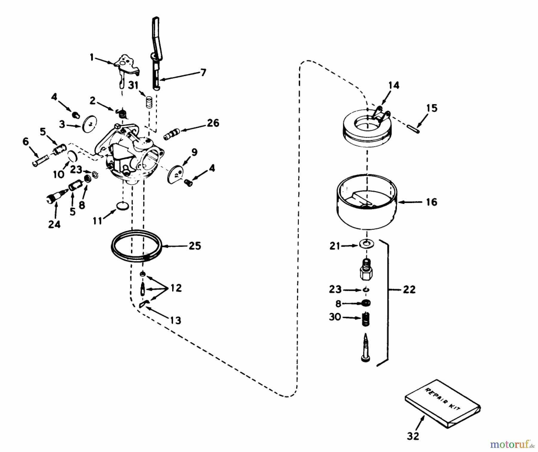  Toro Neu Snow Blowers/Snow Throwers Seite 1 38040 (524) - Toro 524 Snowthrower, 1978 (8000001-8999999) CARBURETOR NO. 631920 (7 H.P. SNOWTHROWER MODEL NO. 38050)