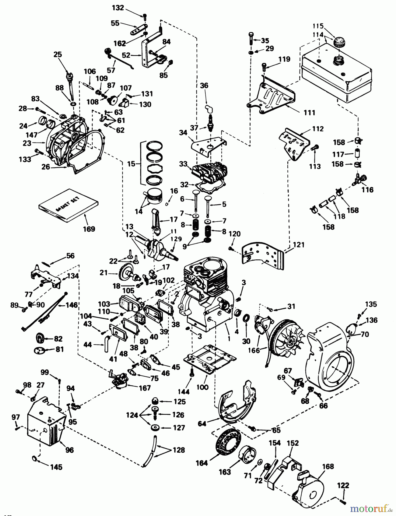 Toro Neu Snow Blowers/Snow Throwers Seite 1 38040 (524) - Toro 524 Snowthrower, 1978 (8000001-8999999) ENGINE TECUMSEH MODEL NO. H70-130176D (7 H.P. SNOWTHROWER MODEL NO. 38050)
