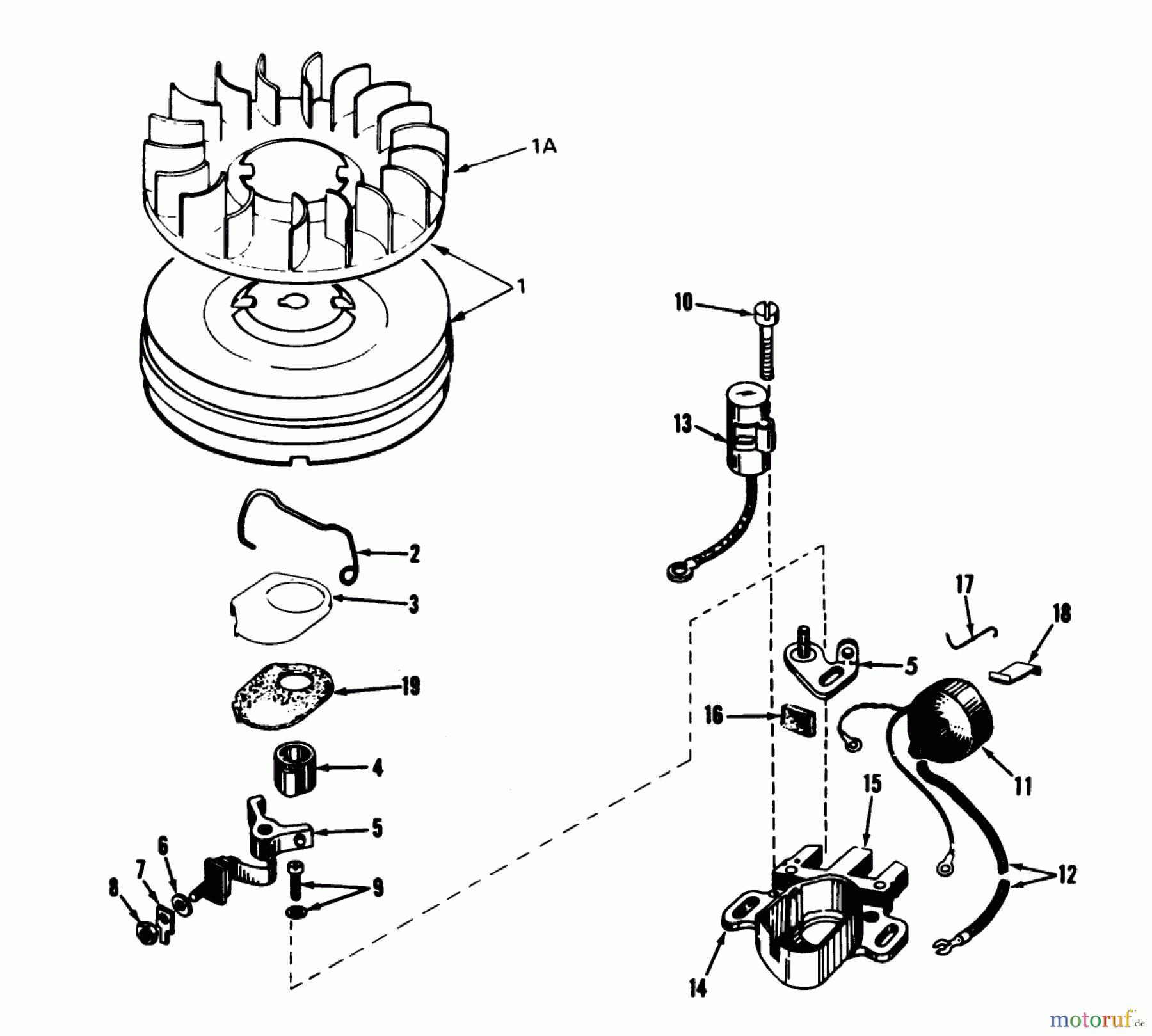 Toro Neu Snow Blowers/Snow Throwers Seite 1 38040 (524) - Toro 524 Snowthrower, 1978 (8000001-8999999) MAGNETO N0. 610694A (7 H.P. SNOWTHROWER MODEL NO. 38050)
