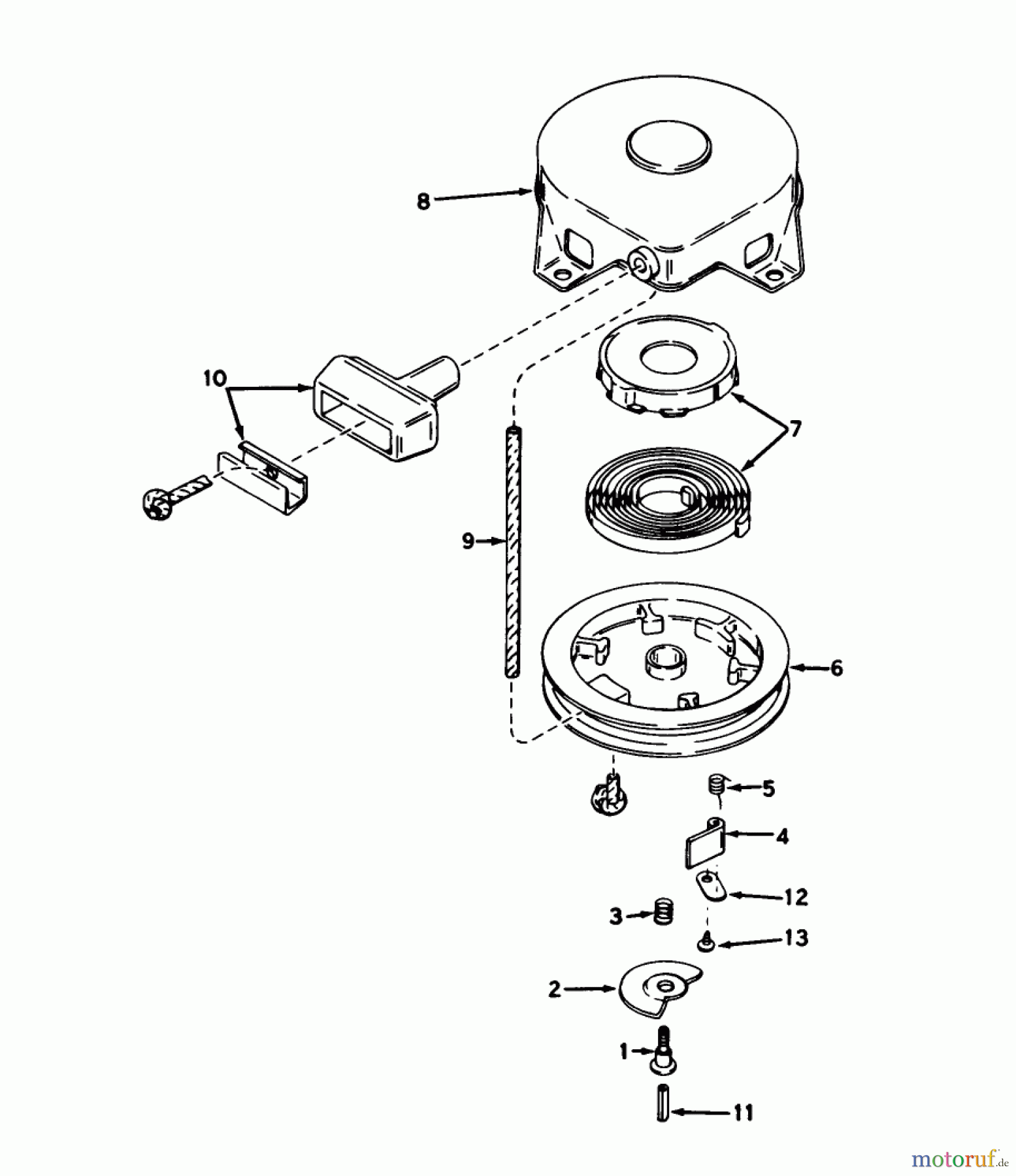 Toro Neu Snow Blowers/Snow Throwers Seite 1 38040 (524) - Toro 524 Snowthrower, 1978 (8000001-8999999) REWIND STARTER NO. 590473 (5 AND 7 H.P. SNOWTHROWER MODEL NOS. 38040 AND 38050)