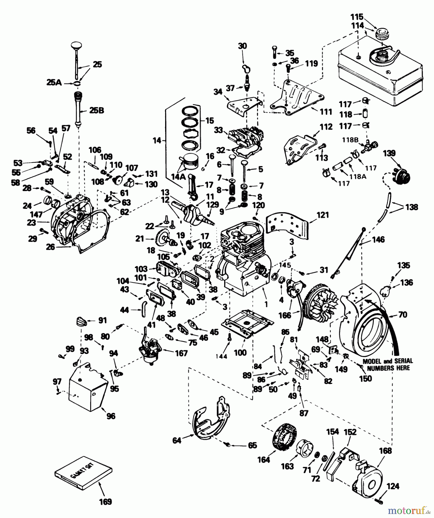 Toro Neu Snow Blowers/Snow Throwers Seite 1 38040 (524) - Toro 524 Snowthrower, 1984 (4000001-4999999) ENGINE, TECUMSEH MODEL NO. H70-130176H (7 H.P. SNOWTHROWER MODEL NO. 38050)
