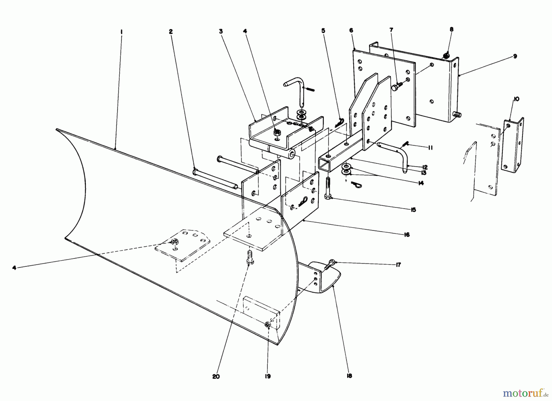 Toro Neu Snow Blowers/Snow Throwers Seite 1 38050 (724) - Toro 724 Snowthrower, 1984 (4000001-4999999) GRADER BLADE ASSEMBLY MODEL 59099 (OPTIONAL)
