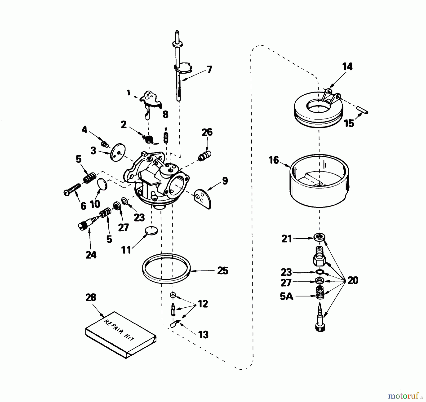  Toro Neu Snow Blowers/Snow Throwers Seite 1 38040 (524) - Toro 524 Snowthrower, 1985 (5000001-5999999) CARBURETOR NO. 632379 (5 H.P. SNOWTHROWER MODEL NO. 38040)