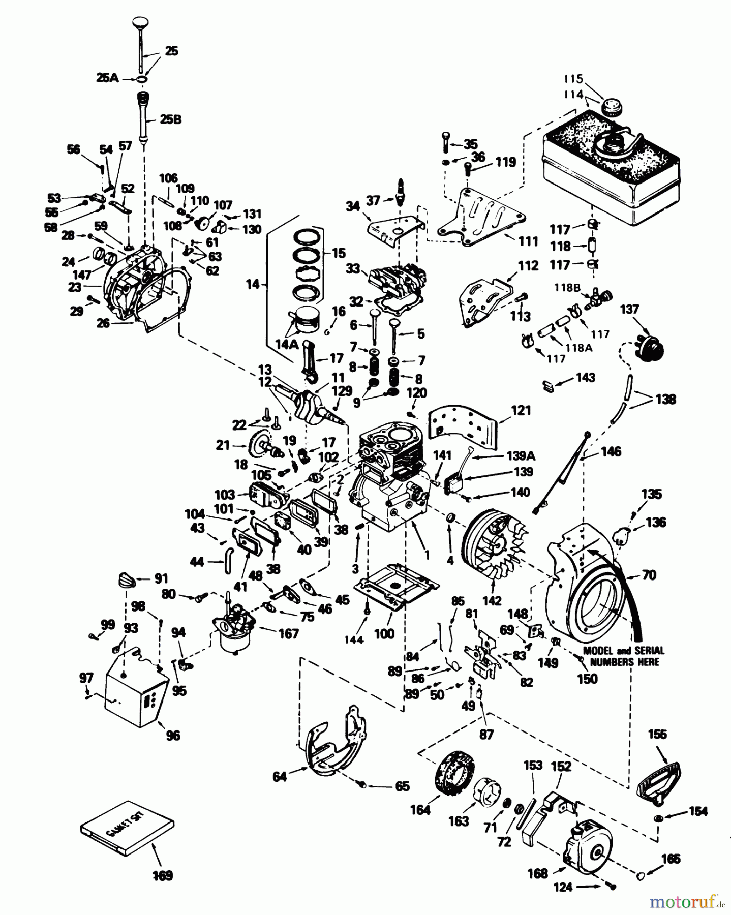 Toro Neu Snow Blowers/Snow Throwers Seite 1 38050 (724) - Toro 724 Snowthrower, 1986 (6000001-6999999) ENGINE, TECUMSEH MODEL NO. H70-130259K (7 H.P. SNOWTHROWER MODEL NO. 38050)