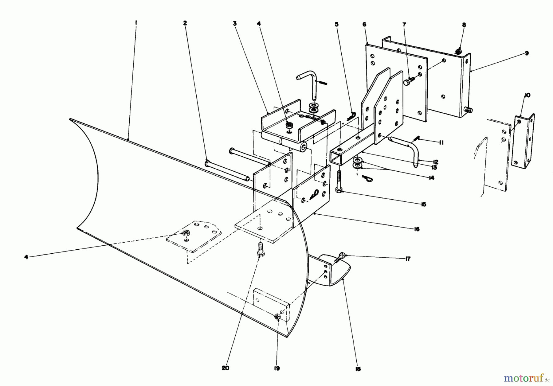 Toro Neu Snow Blowers/Snow Throwers Seite 1 38050 (724) - Toro 724 Snowthrower, 1986 (6000001-6999999) GRADER BLADE ASSEMBLY MODEL 59099 (OPTIONAL)