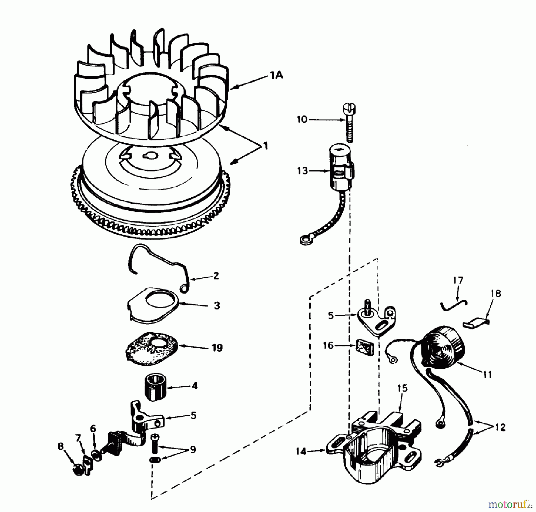 Toro Neu Snow Blowers/Snow Throwers Seite 1 38045 (524) - Toro 524 Snowthrower, 1980 (0000001-0999999) MAGNETO NO. 610944A