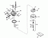 Toro 38045 (524) - 524 Snowthrower, 1982 (2000001-2999999) Ersatzteile CARBURETOR NO. 631927