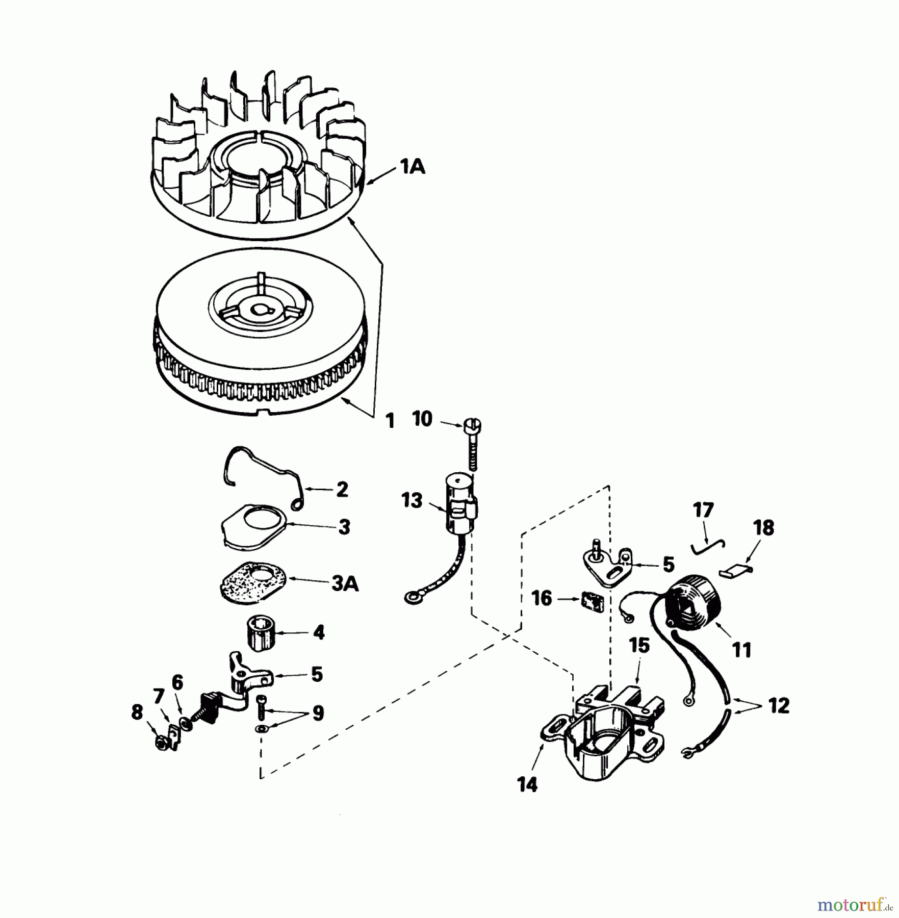 Toro Neu Snow Blowers/Snow Throwers Seite 1 38052 (521) - Toro 521 Snowthrower, 1985 (5000001-5999999) MAGNETO NO. 611030