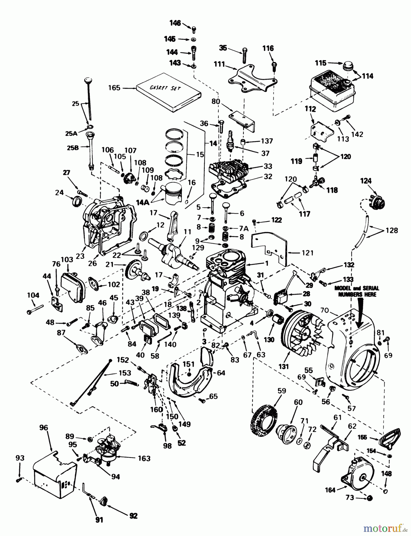 Toro Neu Snow Blowers/Snow Throwers Seite 1 38052 (521) - Toro 521 Snowthrower, 1986 (6000001-6999999) ENGINE TECUMSEH MODEL HS50-67259F