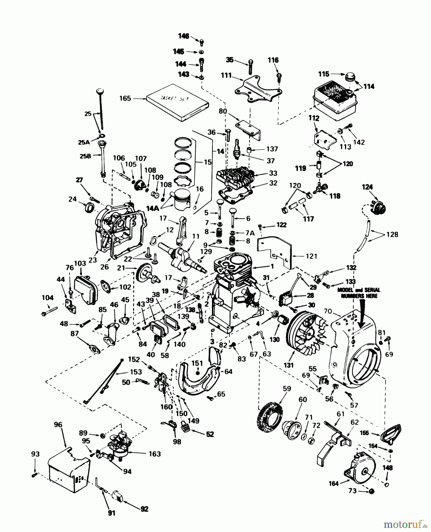 Toro Neu Snow Blowers/Snow Throwers Seite 1 38052 (521) - Toro 521 Snowthrower, 1987 (7000001-7999999) ENGINE TECUMSEH MODEL HS50-67259F