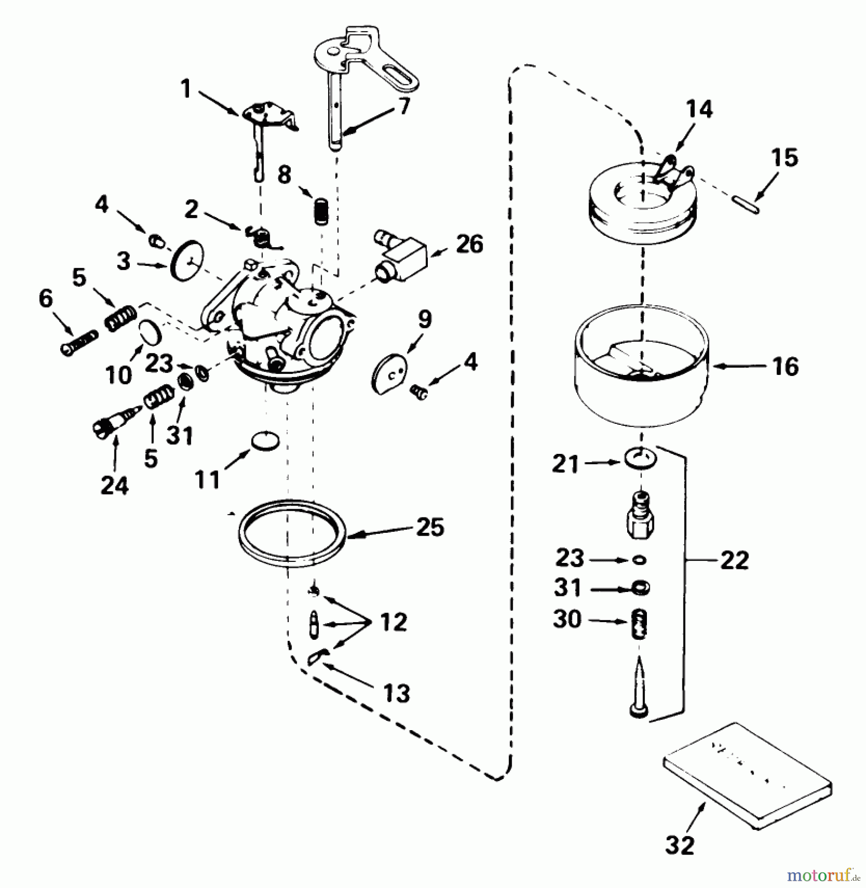 Toro Neu Snow Blowers/Snow Throwers Seite 1 38052 (521) - Toro 521 Snowthrower, 1989 (9000001-9999999) CARBURETOR NO. 632107