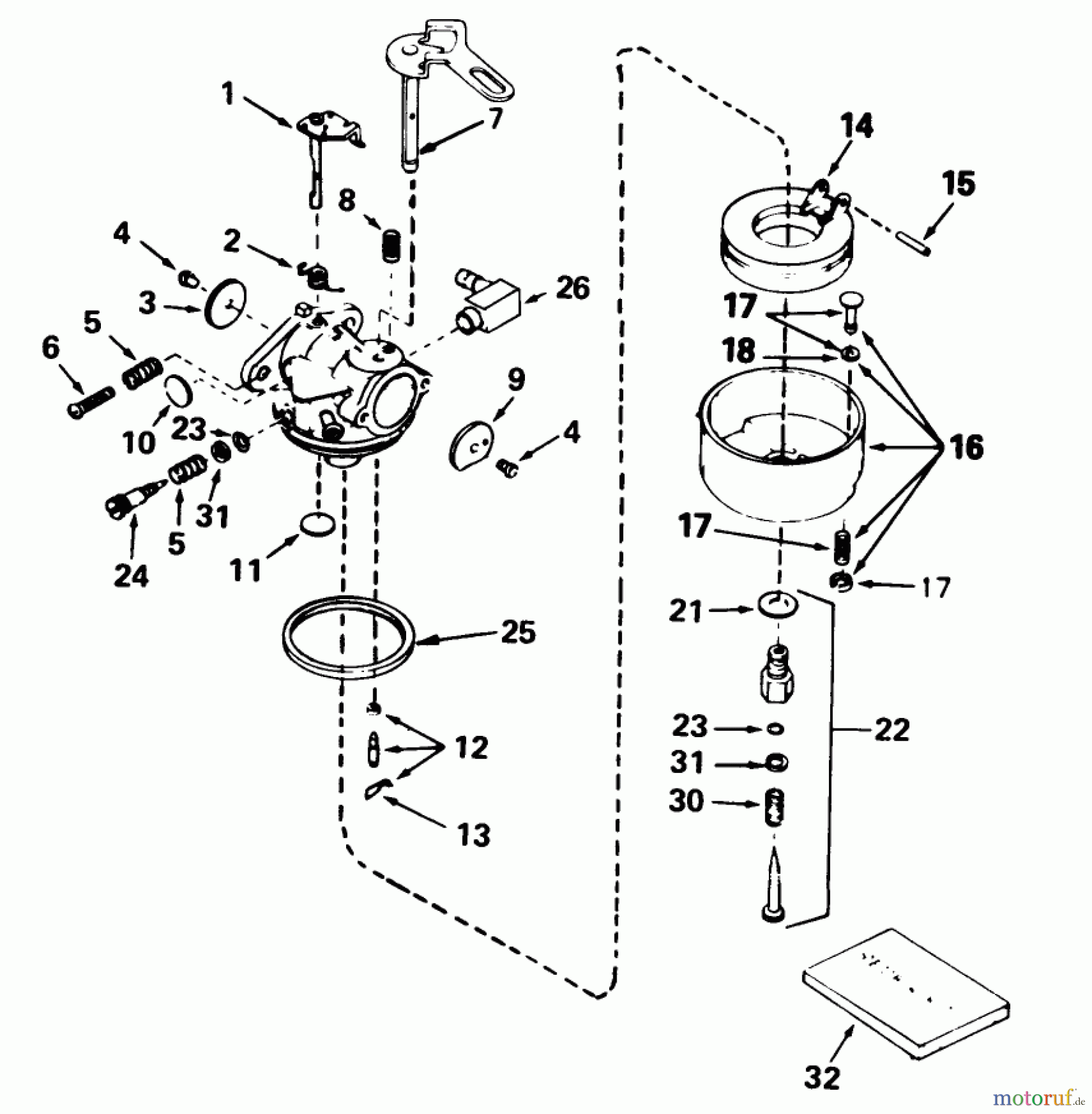 Toro Neu Snow Blowers/Snow Throwers Seite 1 38054 (521) - Toro 521 Snowthrower, 1990 (0000001-0999999) CARBURETOR NO. 632107A