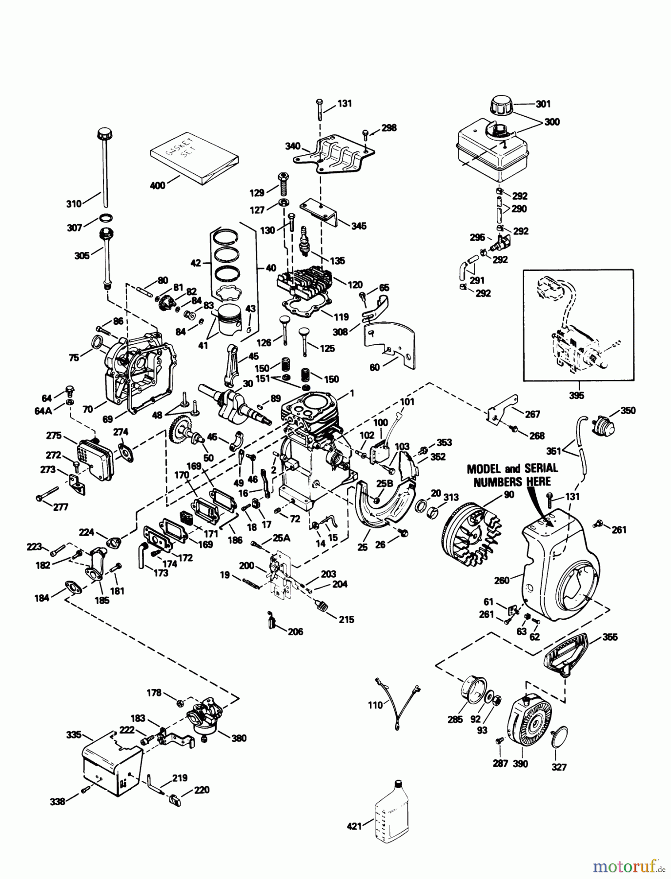 Toro Neu Snow Blowers/Snow Throwers Seite 1 38054 (521) - Toro 521 Snowthrower, 1993 (3900001-3999999) ENGINE TECUMSEH MODEL HSSK50-67259L