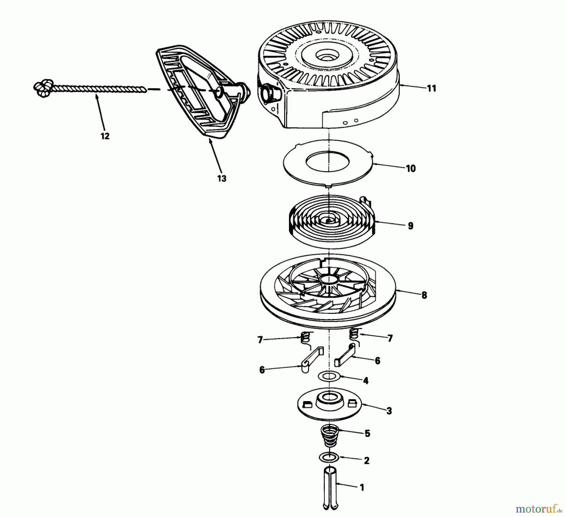  Toro Neu Snow Blowers/Snow Throwers Seite 1 38052 (521) - Toro 521 Snowthrower, 1993 (39000001-39999999) REWIND STARTER NO. 590646