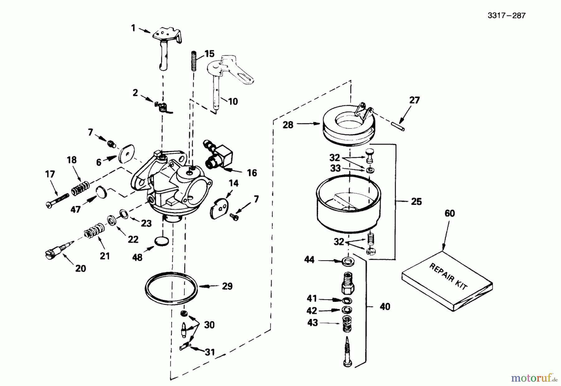 Toro Neu Snow Blowers/Snow Throwers Seite 1 38054 (521) - Toro 521 Snowthrower, 1995 (5900001-5999999) CARBURETOR NO. 632107A