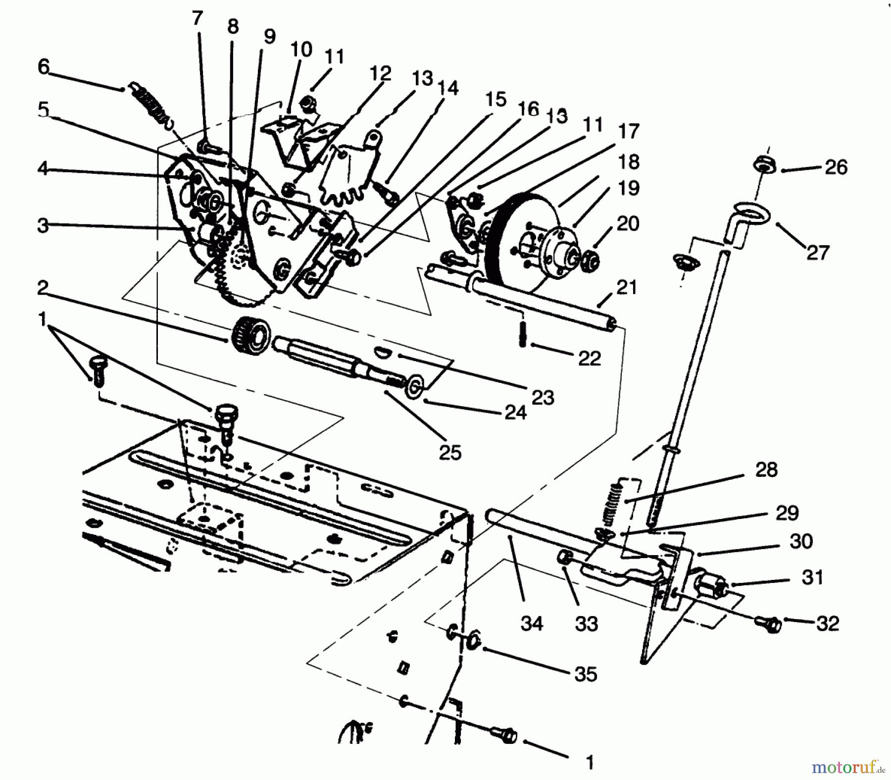 Toro Neu Snow Blowers/Snow Throwers Seite 1 38054 (521) - Toro 521 Snowthrower, 1996 (6900001-6999999) TRACTION ASSEMBLY #2