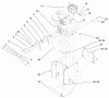 Toro 38078 (824) - 824 Power Throw Snowthrower, 2002 (220000001-220999999) Ersatzteile ENGINE AND FRAME ASSEMBLY