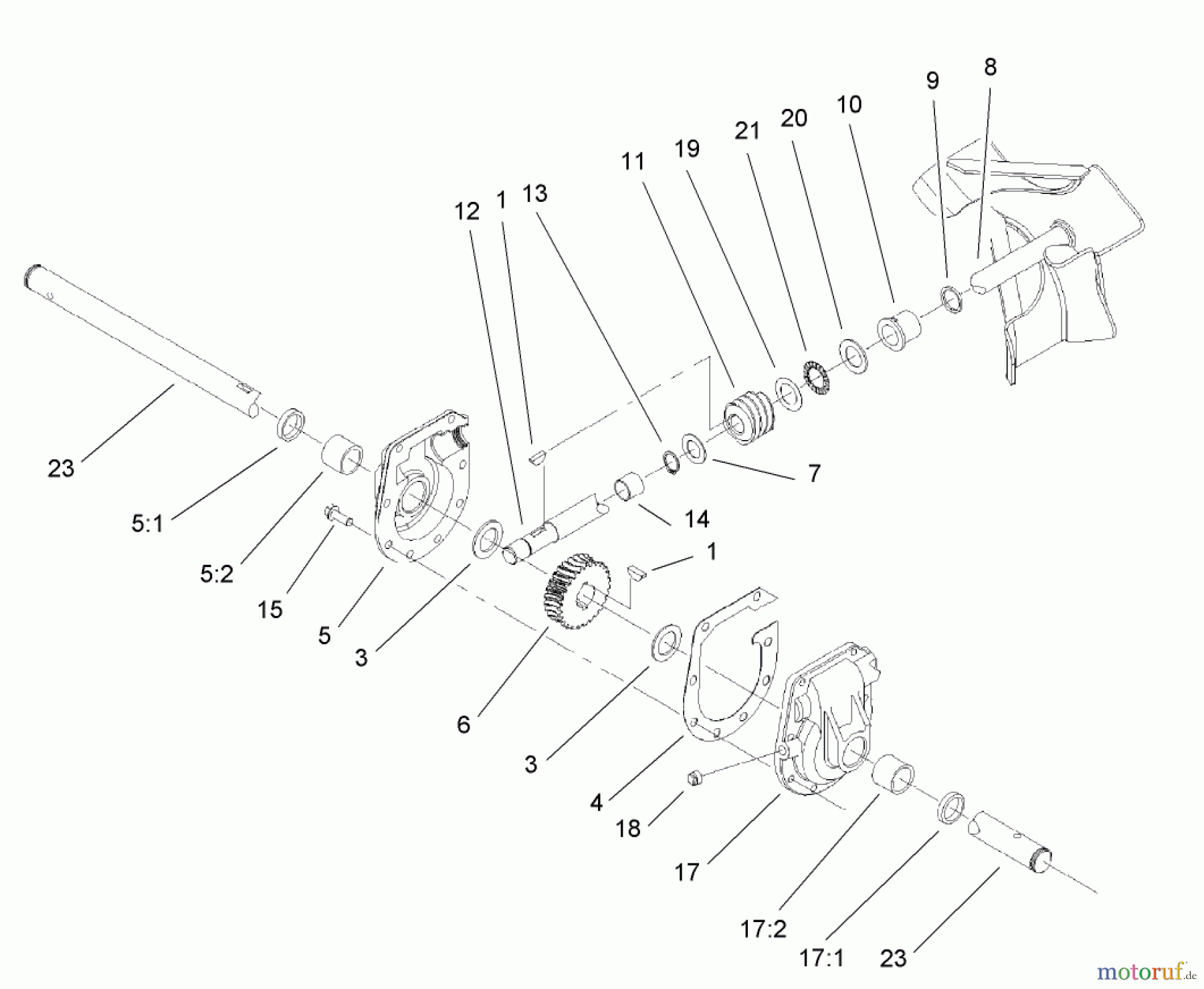 Toro Neu Snow Blowers/Snow Throwers Seite 1 38078 (824) - Toro 824 Snowthrower, 2000 (200000001-200999999) GEAR CASE ASSEMBLY NO. 95-2674