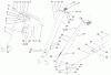 Toro 38078 (824) - 824 Power Throw Snowthrower, 2002 (220000001-220999999) Ersatzteile HANDLE AND CONTROL ASSEMBLY