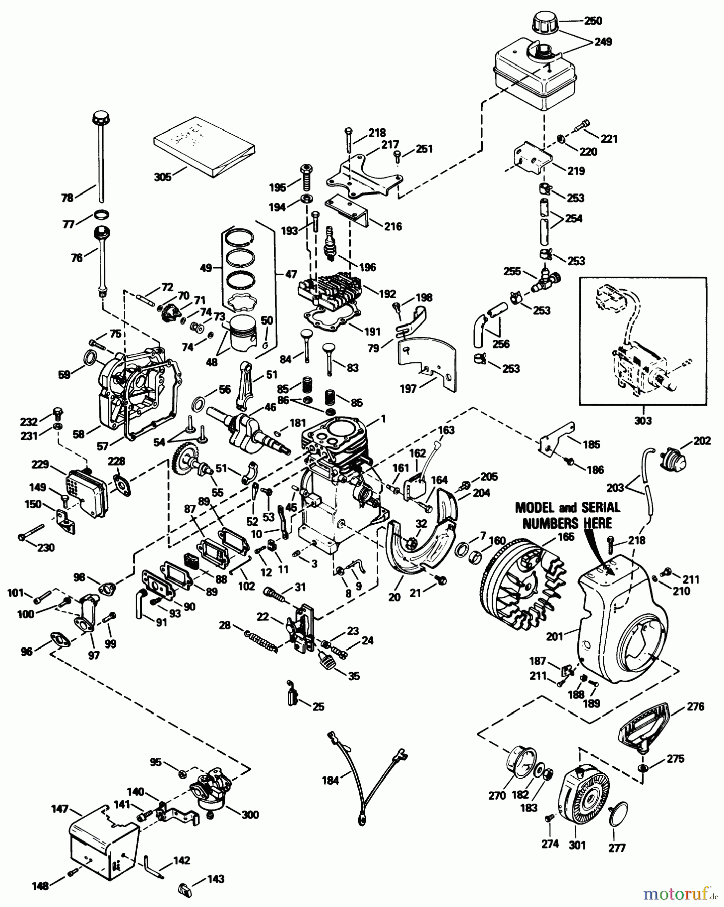  Toro Neu Snow Blowers/Snow Throwers Seite 1 38054 (521) - Toro 521 Snowthrower, 1992 (2000001-2999999) ENGINE TECUMSEH MODEL HS50-67259K