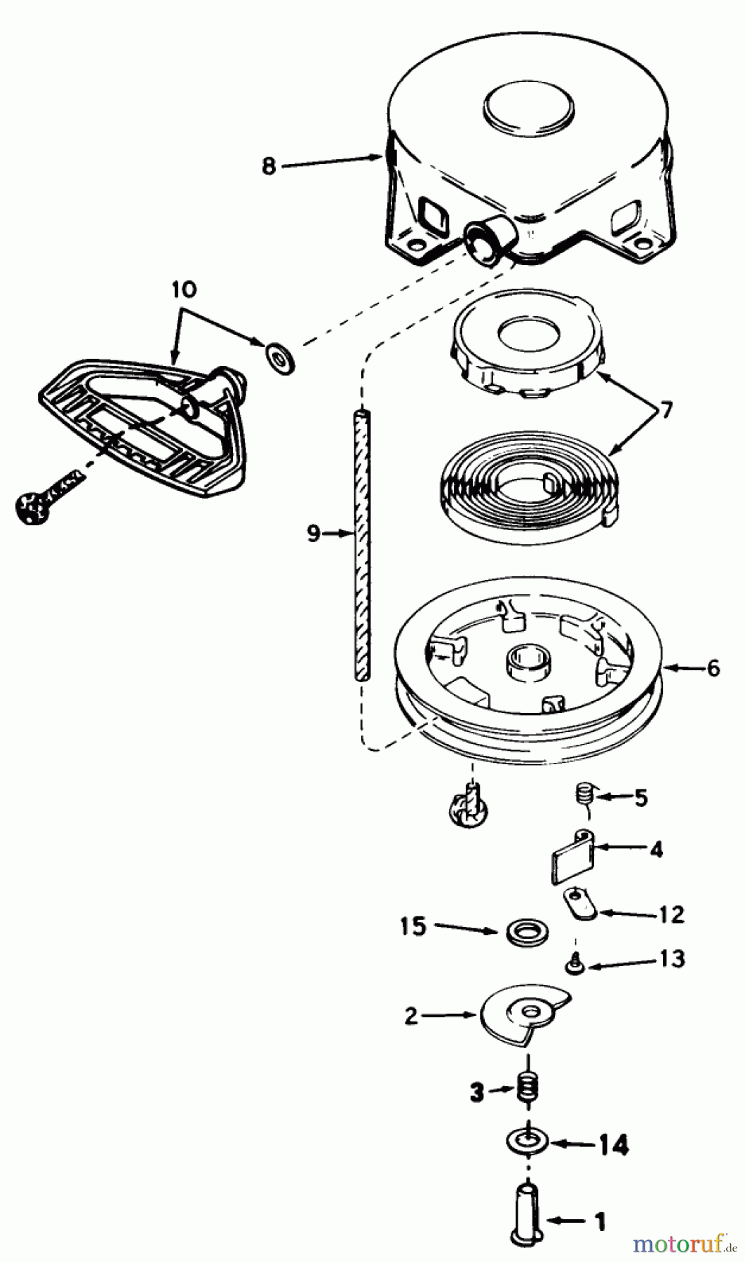 Toro Neu Snow Blowers/Snow Throwers Seite 1 38056 (521) - Toro 521 Snowthrower, 1986 (6000001-6999999) REWIND STARTER NO. 590604