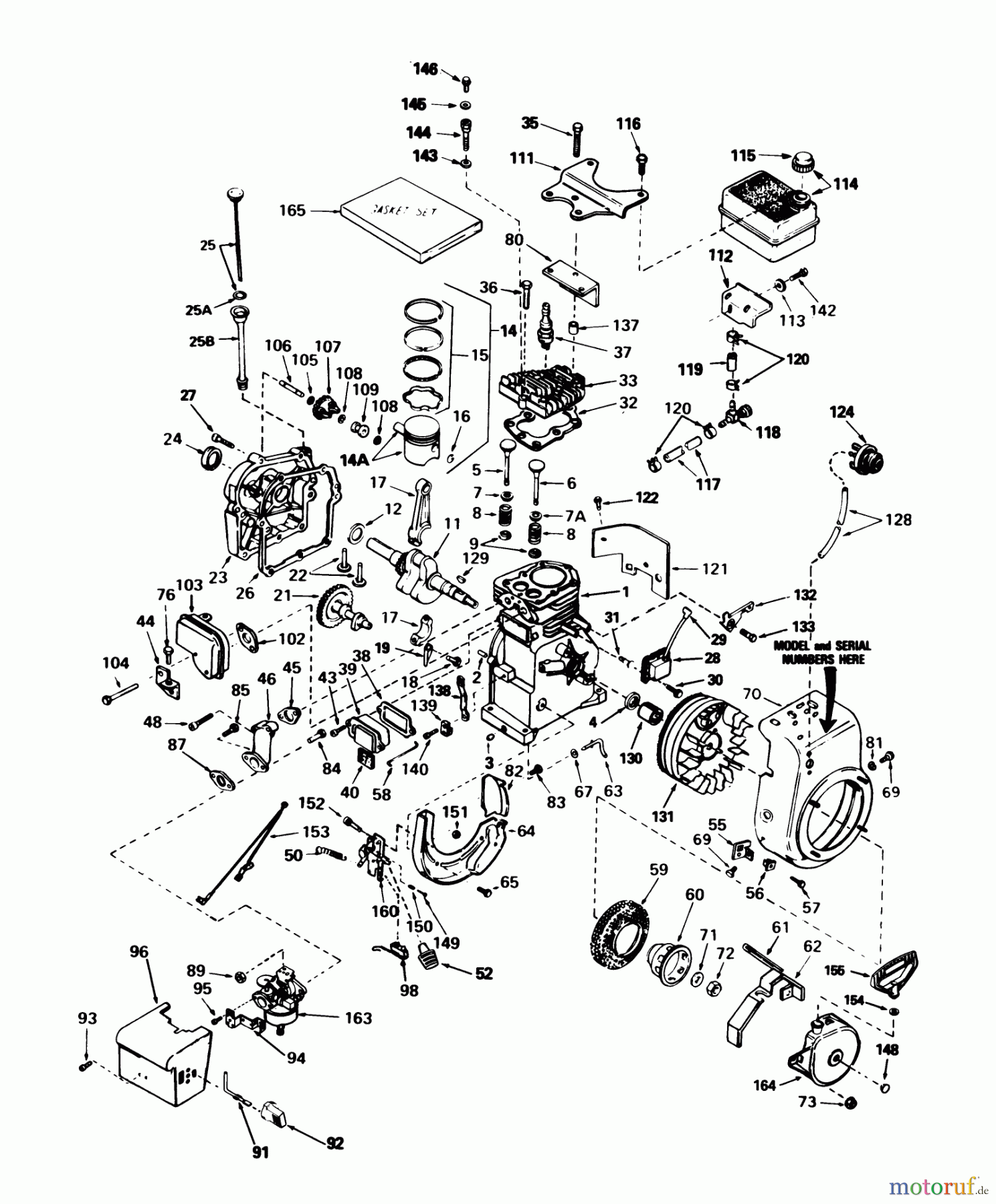 Toro Neu Snow Blowers/Snow Throwers Seite 1 38056 (521) - Toro 521 Snowthrower, 1987 (7000001-7999999) ENGINE TECUMSEH MODEL HS50-67259F