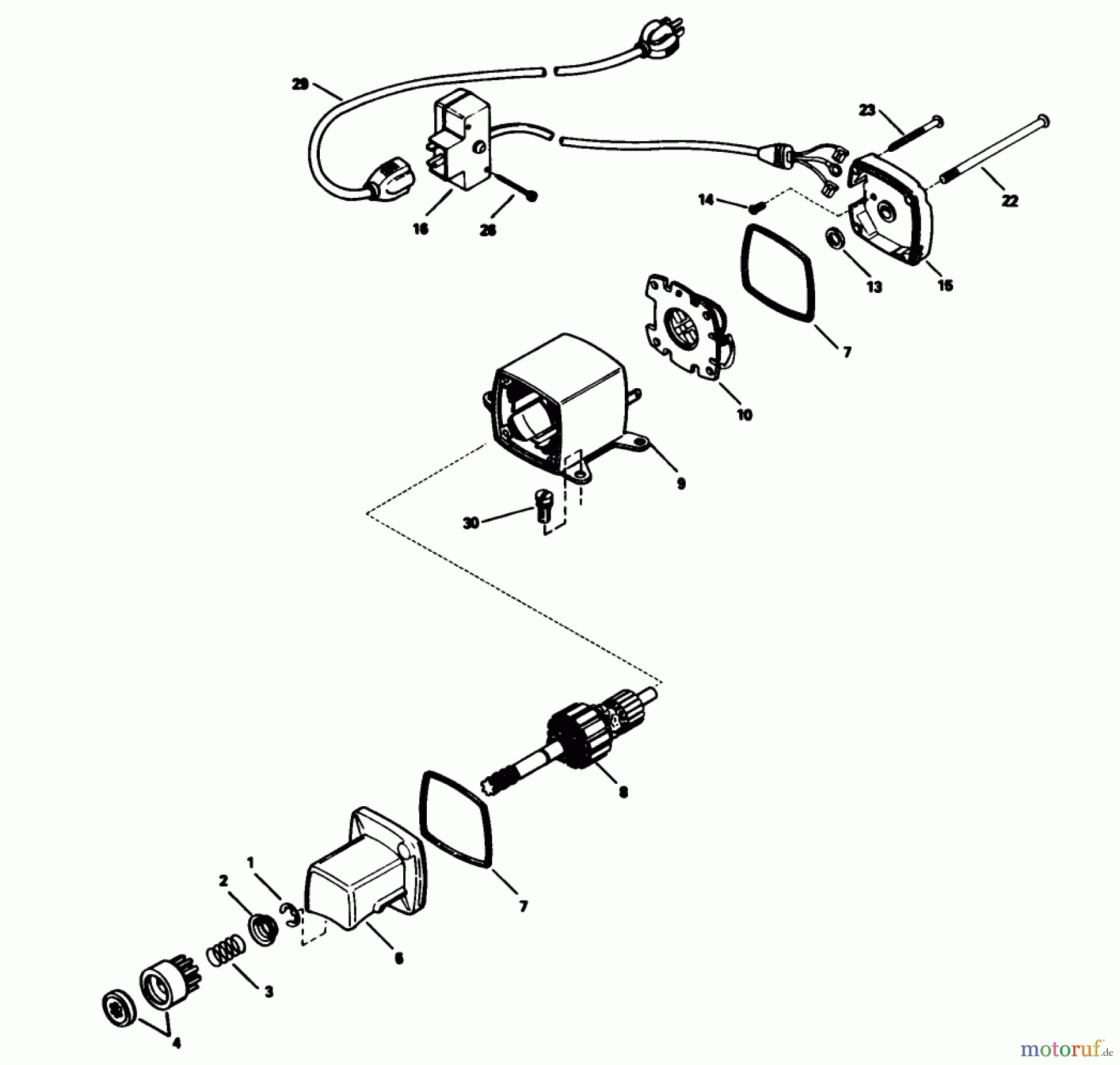 Toro Neu Snow Blowers/Snow Throwers Seite 1 38056 (521) - Toro 521 Snowthrower, 1989 (9000001-9999999) STARTER MOTOR KIT NO. 23-3790