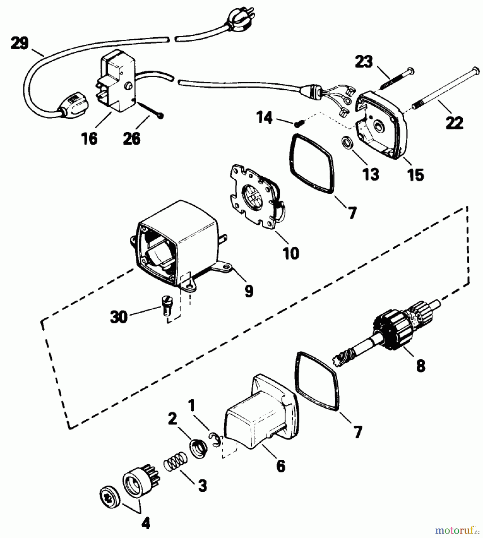  Toro Neu Snow Blowers/Snow Throwers Seite 1 38056 (521) - Toro 521 Snowthrower, 1990 (0000001-0999999) STARTER MOTOR KIT NO. 23-3790