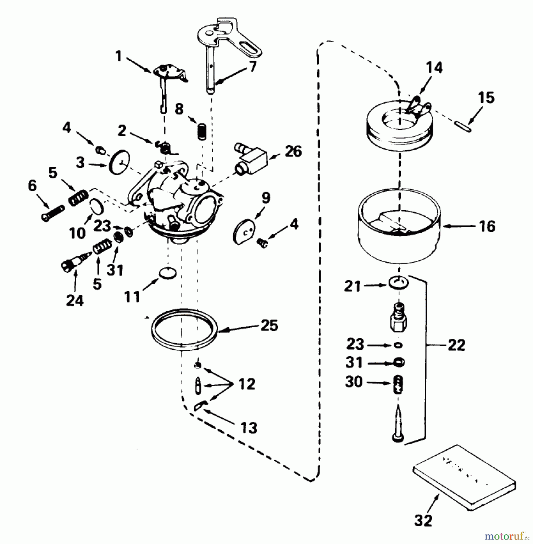 Toro Neu Snow Blowers/Snow Throwers Seite 1 38056C (521) - Toro 521 Snowthrower, 1989 (9000001-9999999) CARBURETOR NO. 632107