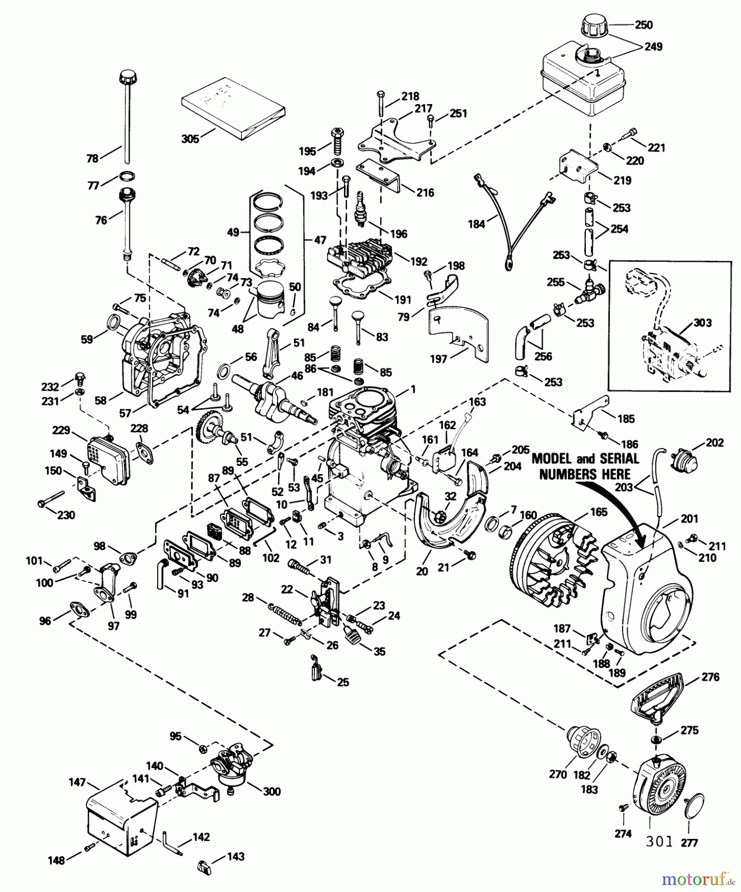 Toro Neu Snow Blowers/Snow Throwers Seite 1 38056C (521) - Toro 521 Snowthrower, 1990 (0000001-0999999) ENGINE TECUMSEH MODEL HS50-67259H