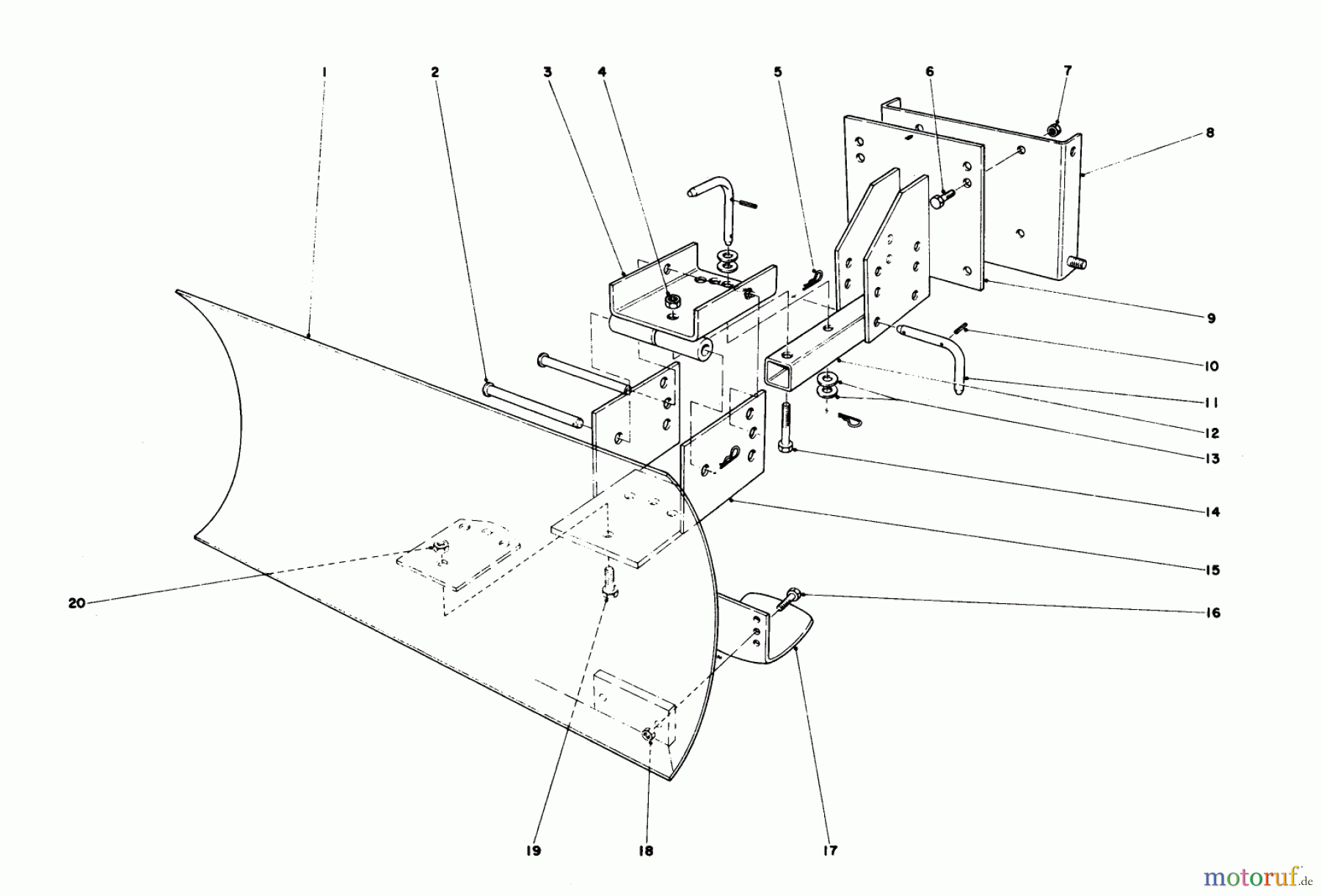 Toro Neu Snow Blowers/Snow Throwers Seite 1 38070 (1032) - Toro 1032 Snowthrower, 1978 (8000001-8999999) GRADER BLADE ASSEMBLY (MODEL NO. 59051)