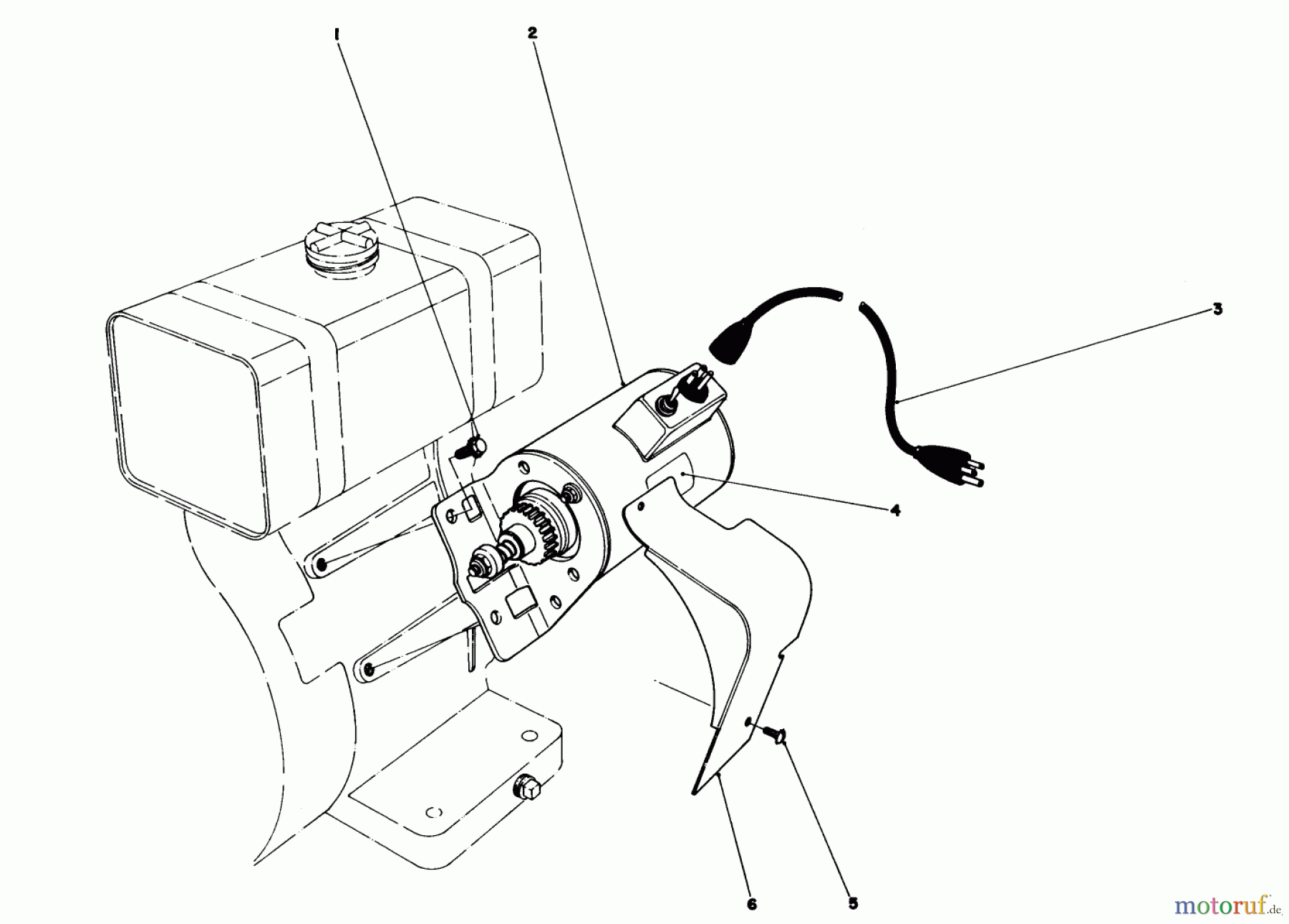 Toro Neu Snow Blowers/Snow Throwers Seite 1 38070 (1032) - Toro 1032 Snowthrower, 1978 (8000001-8999999) STARTER MOTOR KIT MODEL 29-6600 (FOR SNOWTHROWER MODEL NO. 38070)