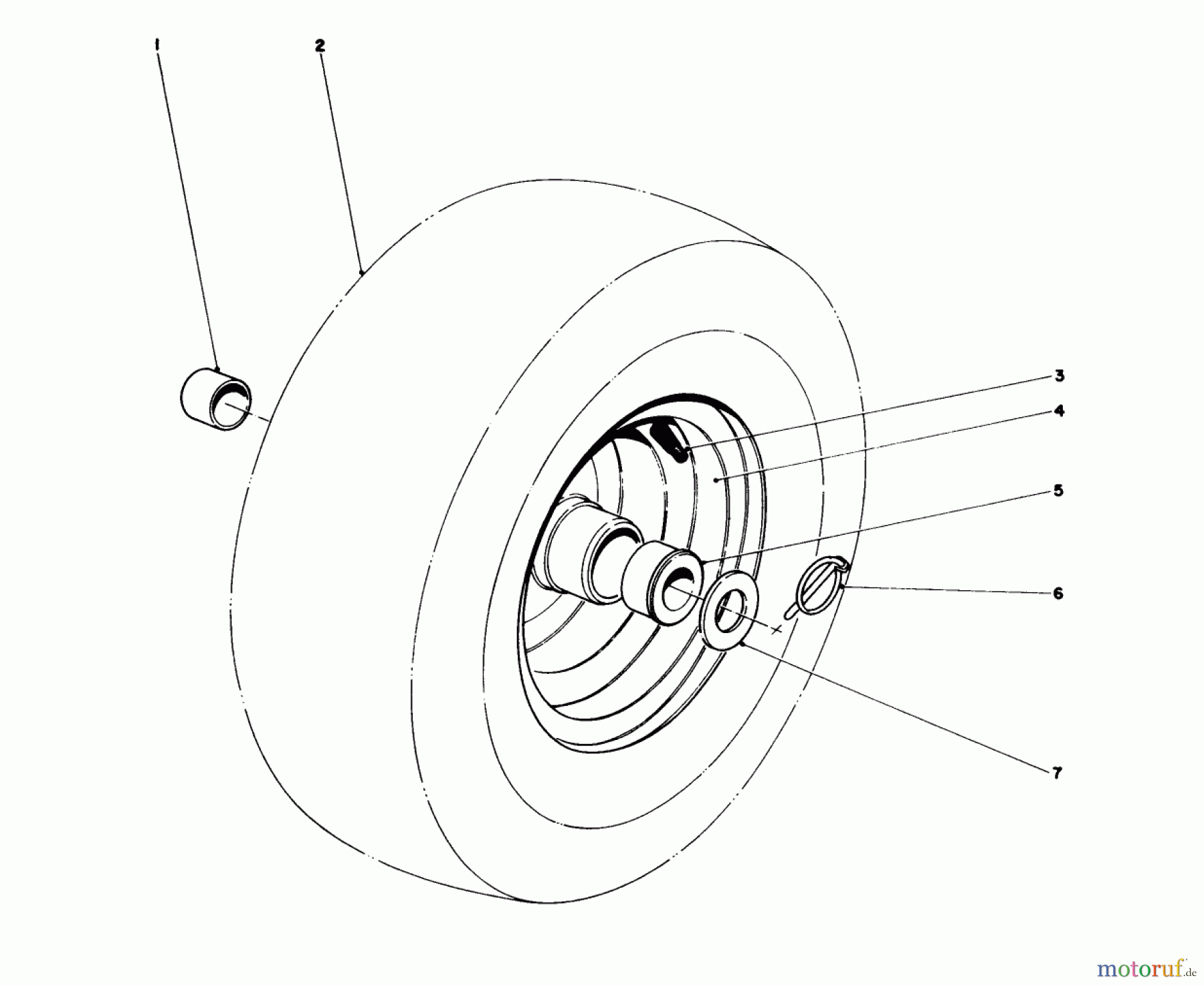 Toro Neu Snow Blowers/Snow Throwers Seite 1 38060 (826) - Toro 826 Snowthrower, 1978 (8000001-8999999) WHEEL ASSEMBLY