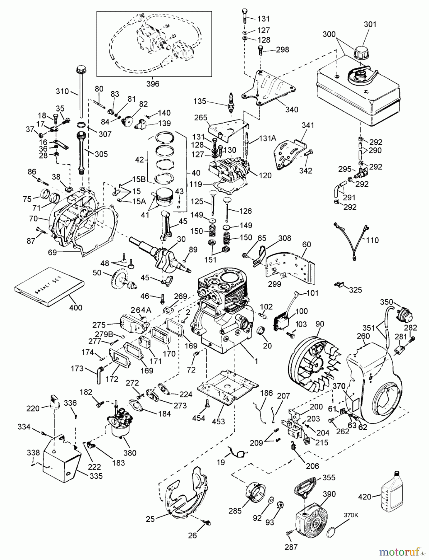 Toro Neu Snow Blowers/Snow Throwers Seite 1 38063 (622) - Toro 622 Snowthrower, 1998 (8900001-8999999) ENGINE TECUMSEH MODEL HSK60-76008C