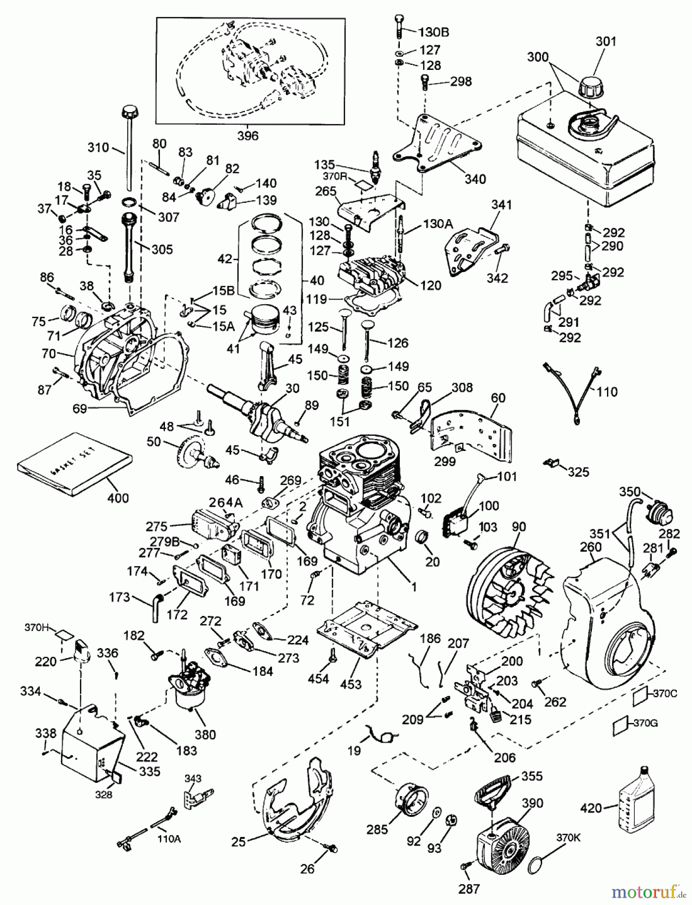 Toro Neu Snow Blowers/Snow Throwers Seite 1 38063 (622) - Toro 622 Snowthrower, 2000 (000000001-000999999) ENGINE TECUMSEH MODEL HSK60-76012C ONLY ON: 38064