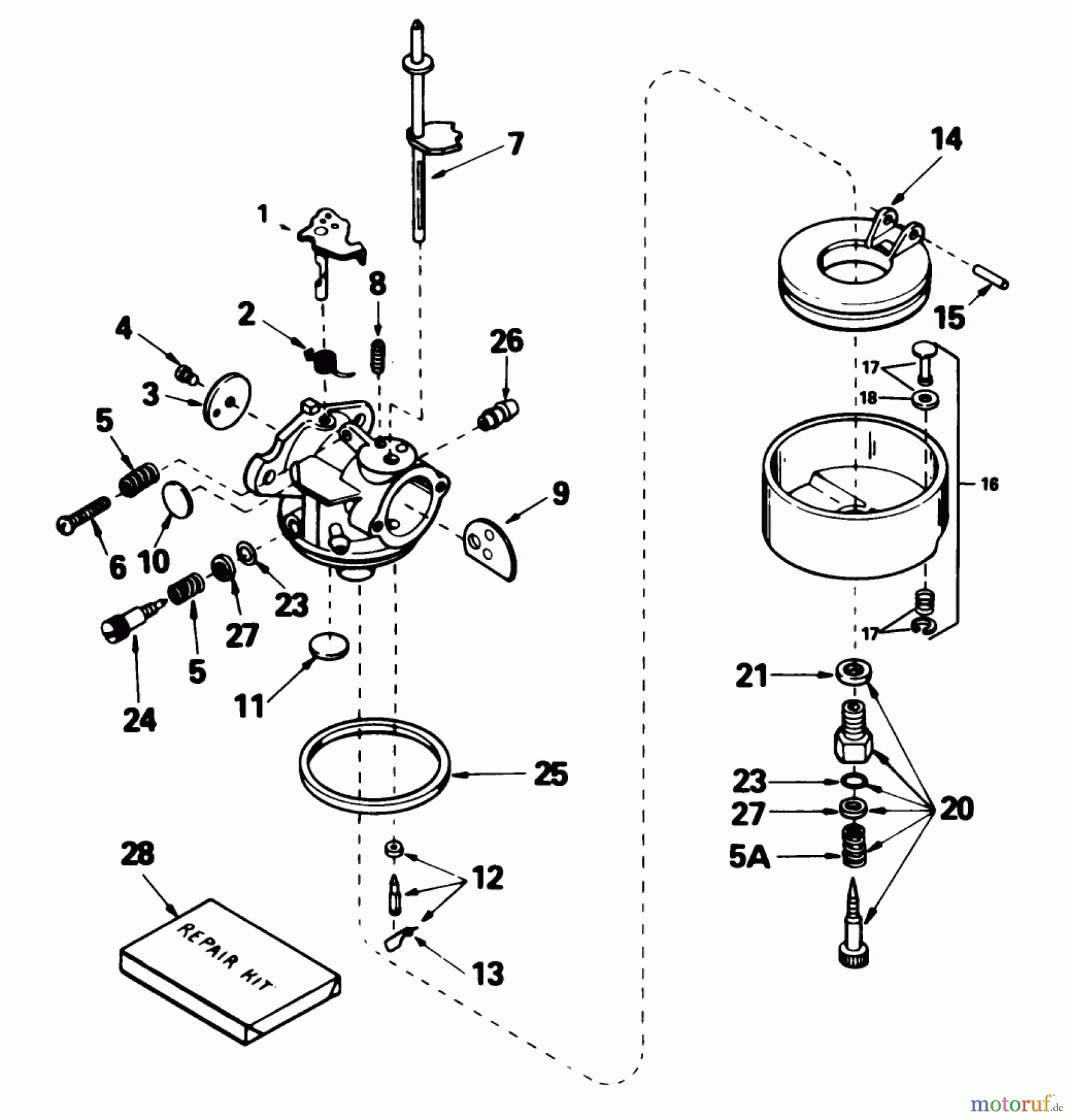 Toro Neu Snow Blowers/Snow Throwers Seite 1 38065 (624) - Toro 624 Snowthrower, 1990 (0000001-0999999) CARBURETOR NO. 632379A