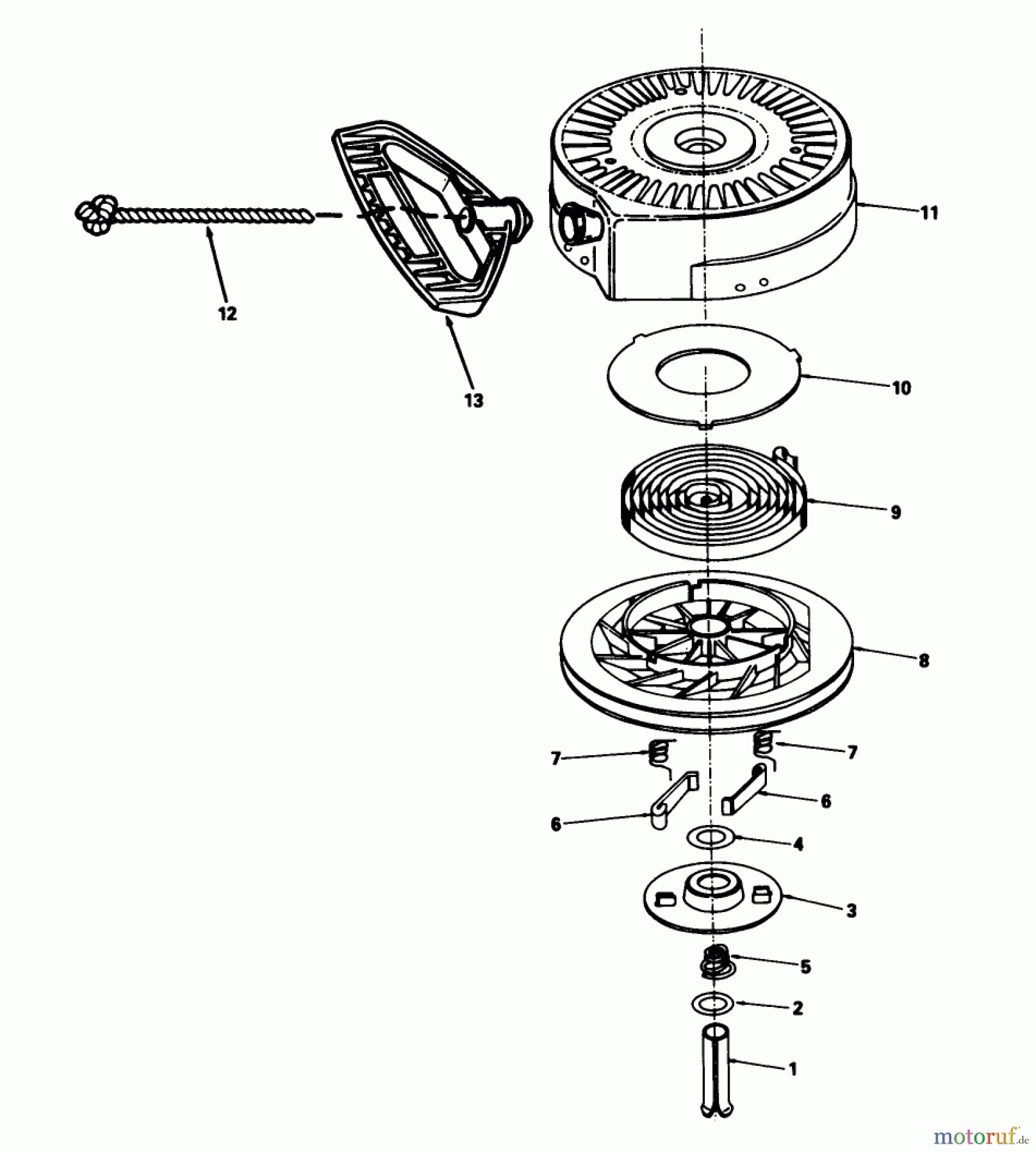 Toro Neu Snow Blowers/Snow Throwers Seite 1 38065 (624) - Toro 624 Snowthrower, 1990 (0000001-0999999) REWIND STARTER NO. 590646