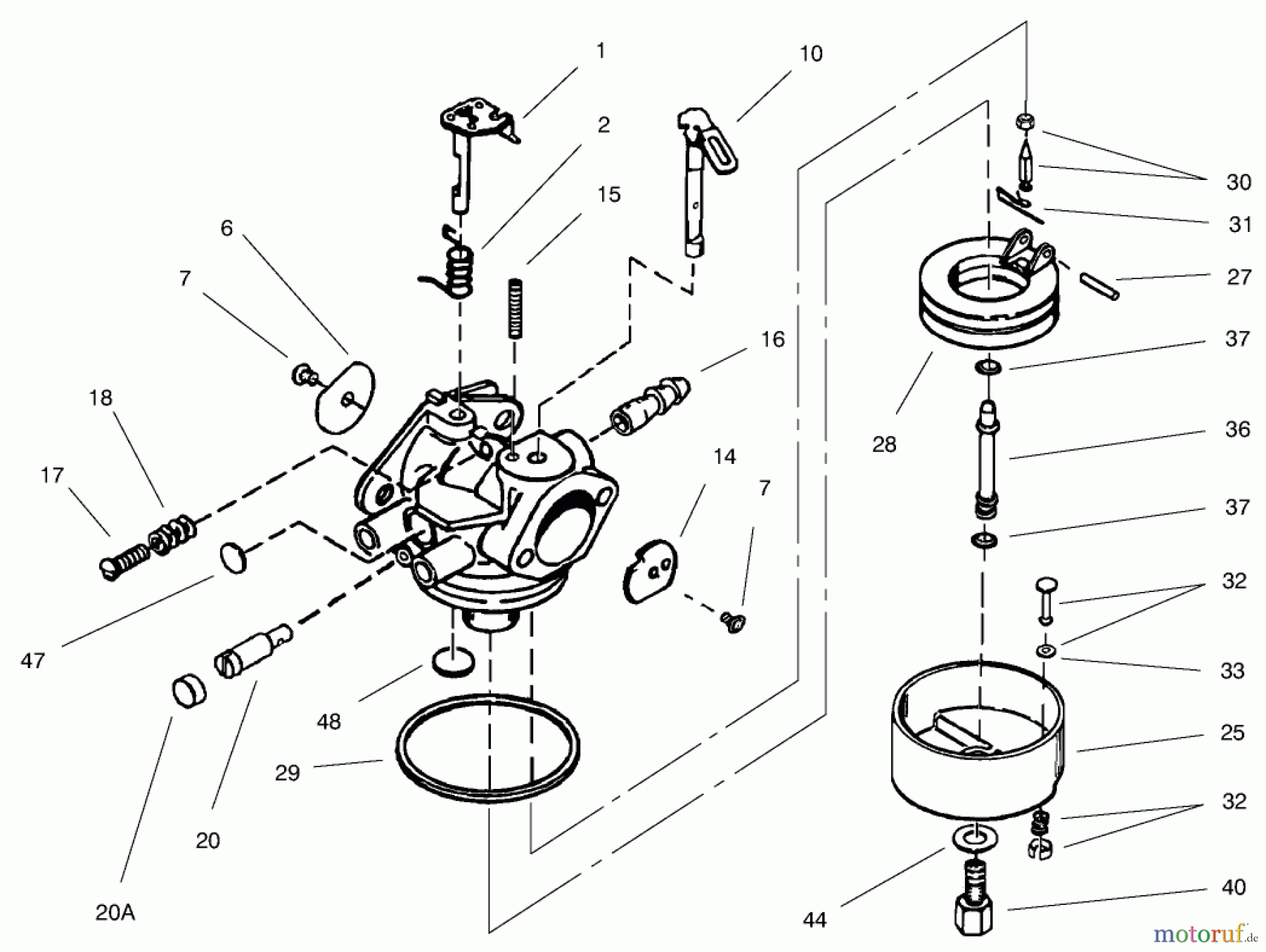 Toro Neu Snow Blowers/Snow Throwers Seite 1 38066 (824XL) - Toro 824XL Power Throw Snowthrower, 2000 (200000001-200999999) CARBURETOR TECUMSEH NO. 640052 (MODEL NO. 38066 ONLY)