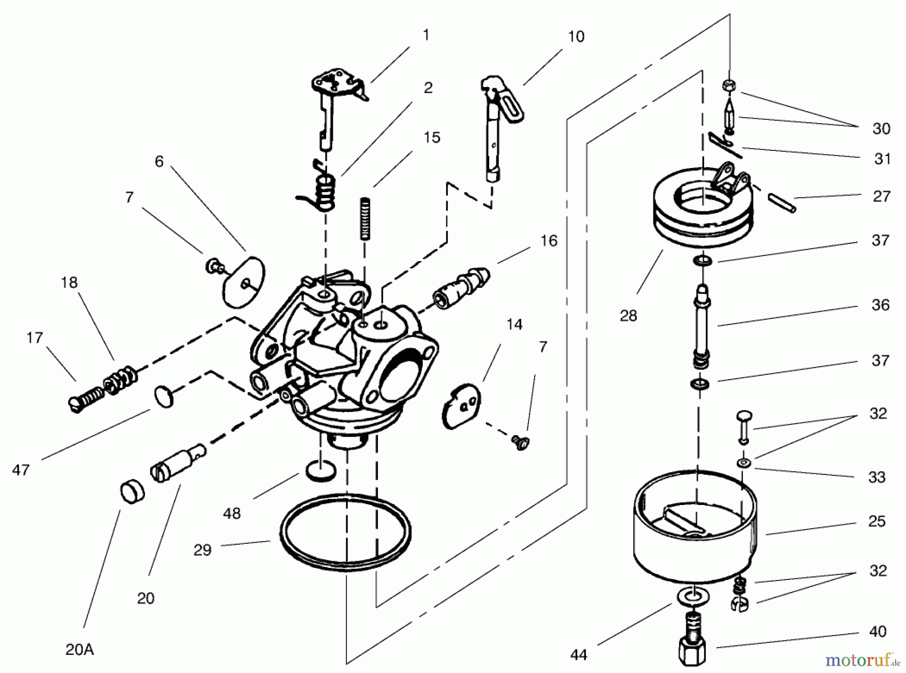 Toro Neu Snow Blowers/Snow Throwers Seite 1 38066 (824XL) - Toro 824XL Power Throw Snowthrower, 2000 (200000001-200999999) CARBURETOR TECUMSEH NO. 640052 (MODEL NO. 38086 ONLY)
