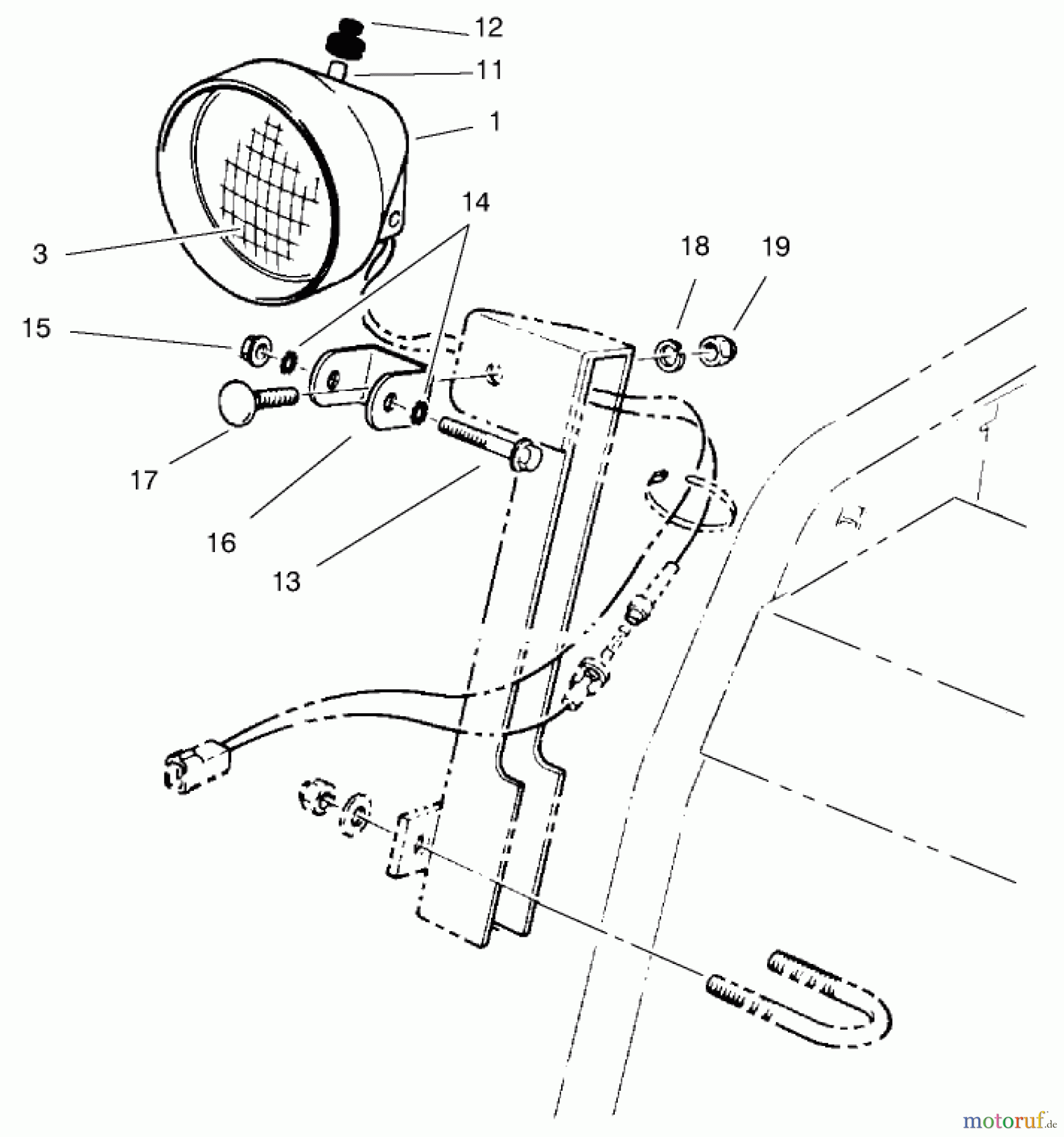 Toro Neu Snow Blowers/Snow Throwers Seite 1 38066 (824XL) - Toro 824XL Power Throw Snowthrower, 2000 (200000001-200999999) HEADLAMP ASSEMBLY
